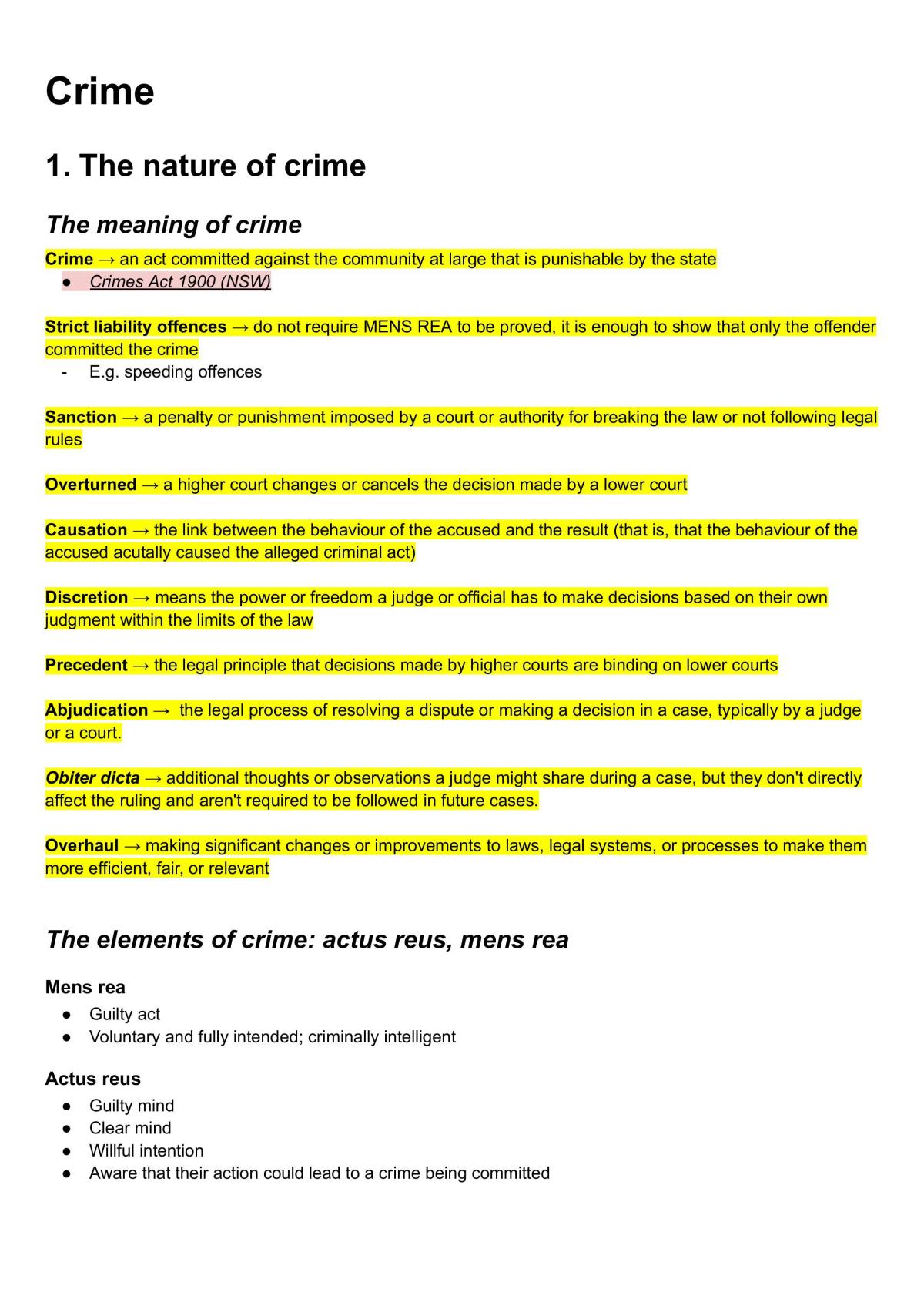 State Rank Crime Notes  - Page 1