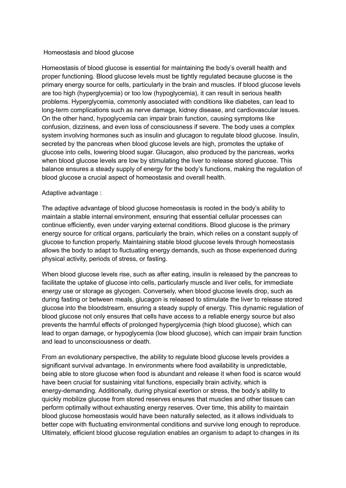 Homeostatis Full Notes - Page 1