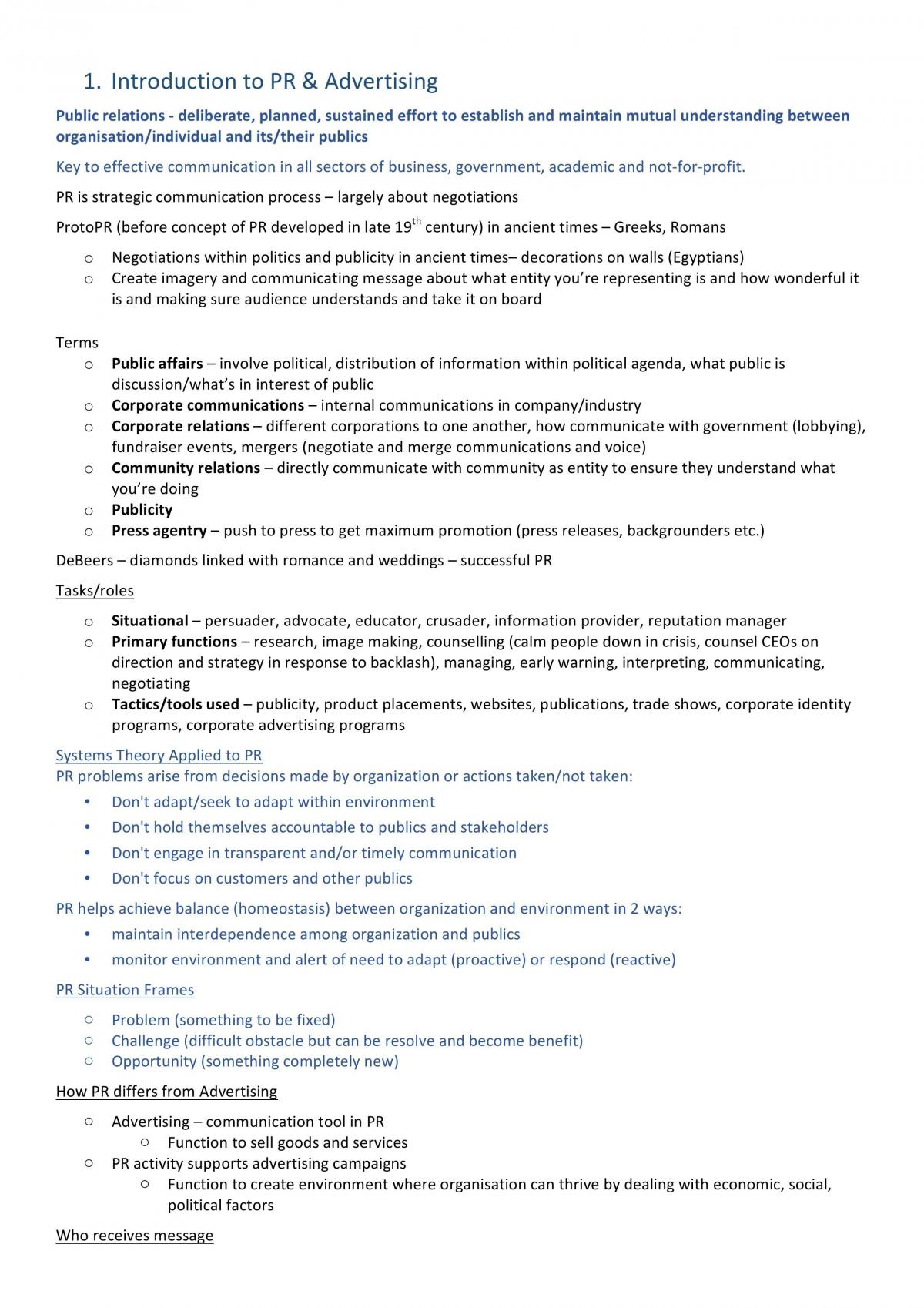 MDIA1003 Course Notes - Page 1
