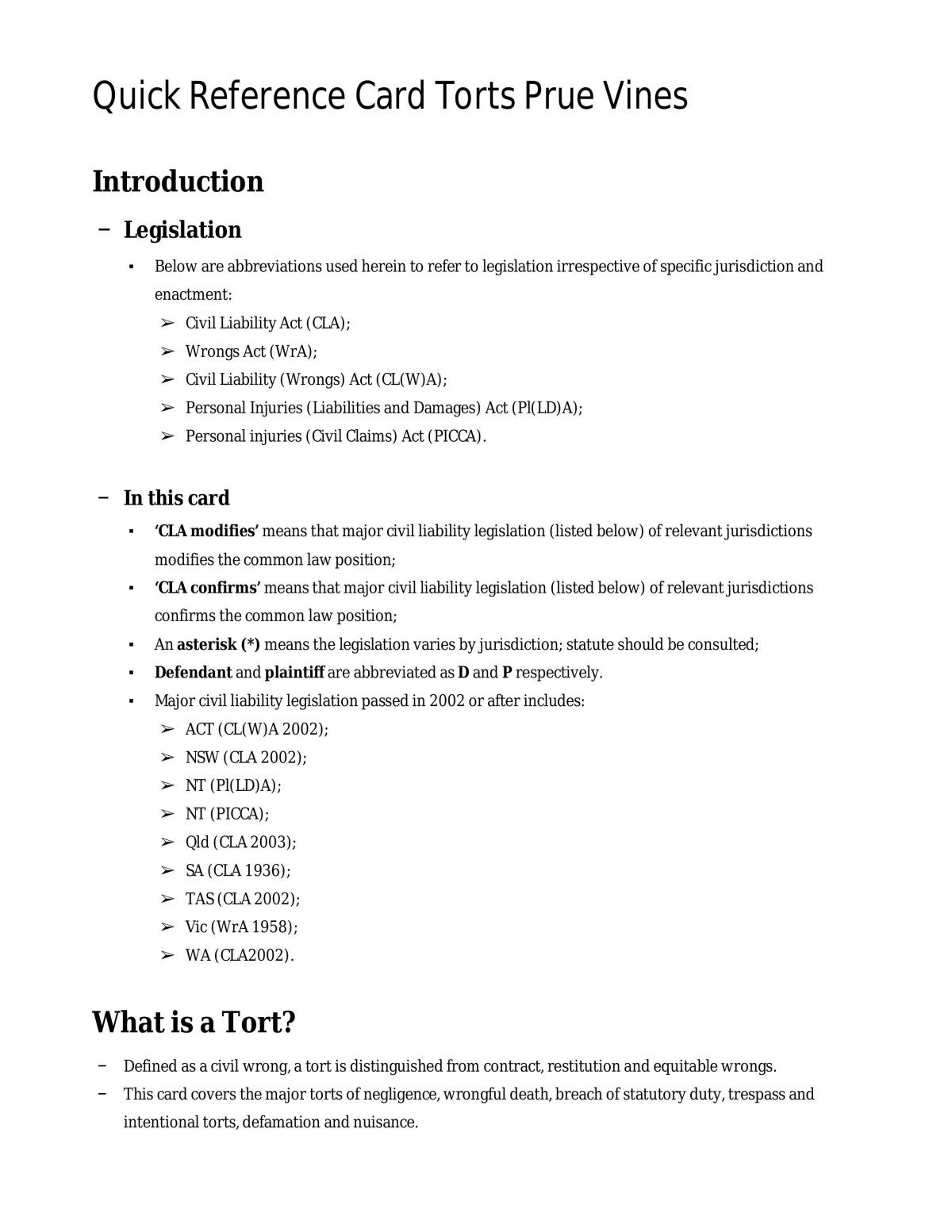 Condensed Notes for Every Topic - Page 1