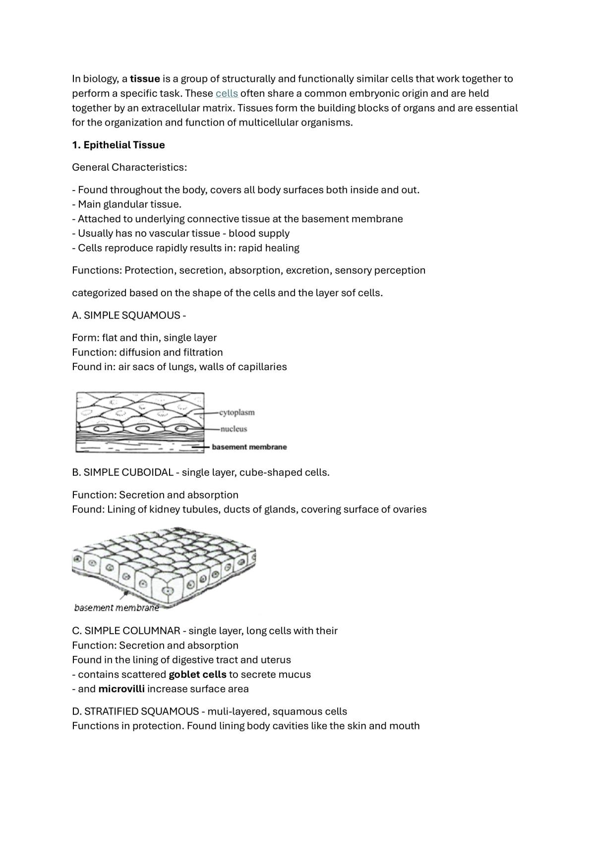 Tissues - Page 1