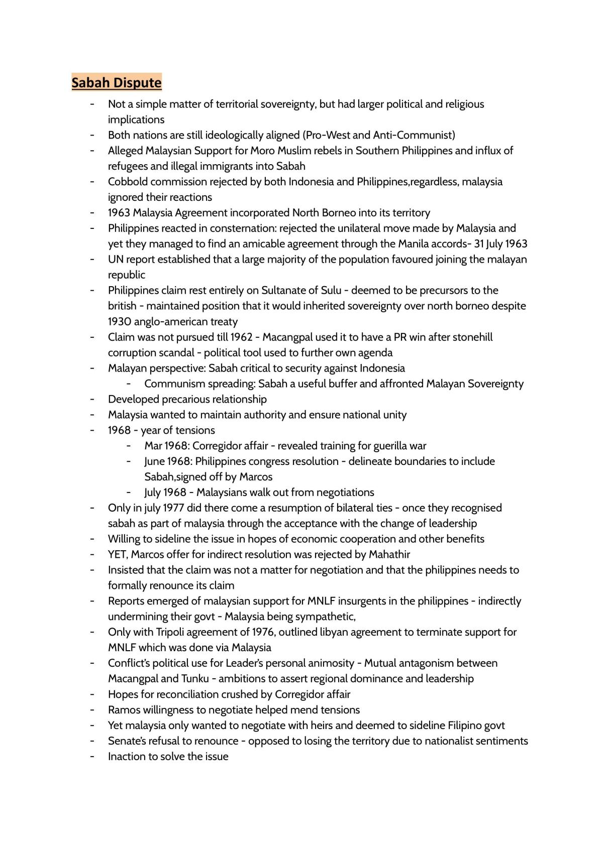 Seah Notes a Levels  - Page 1