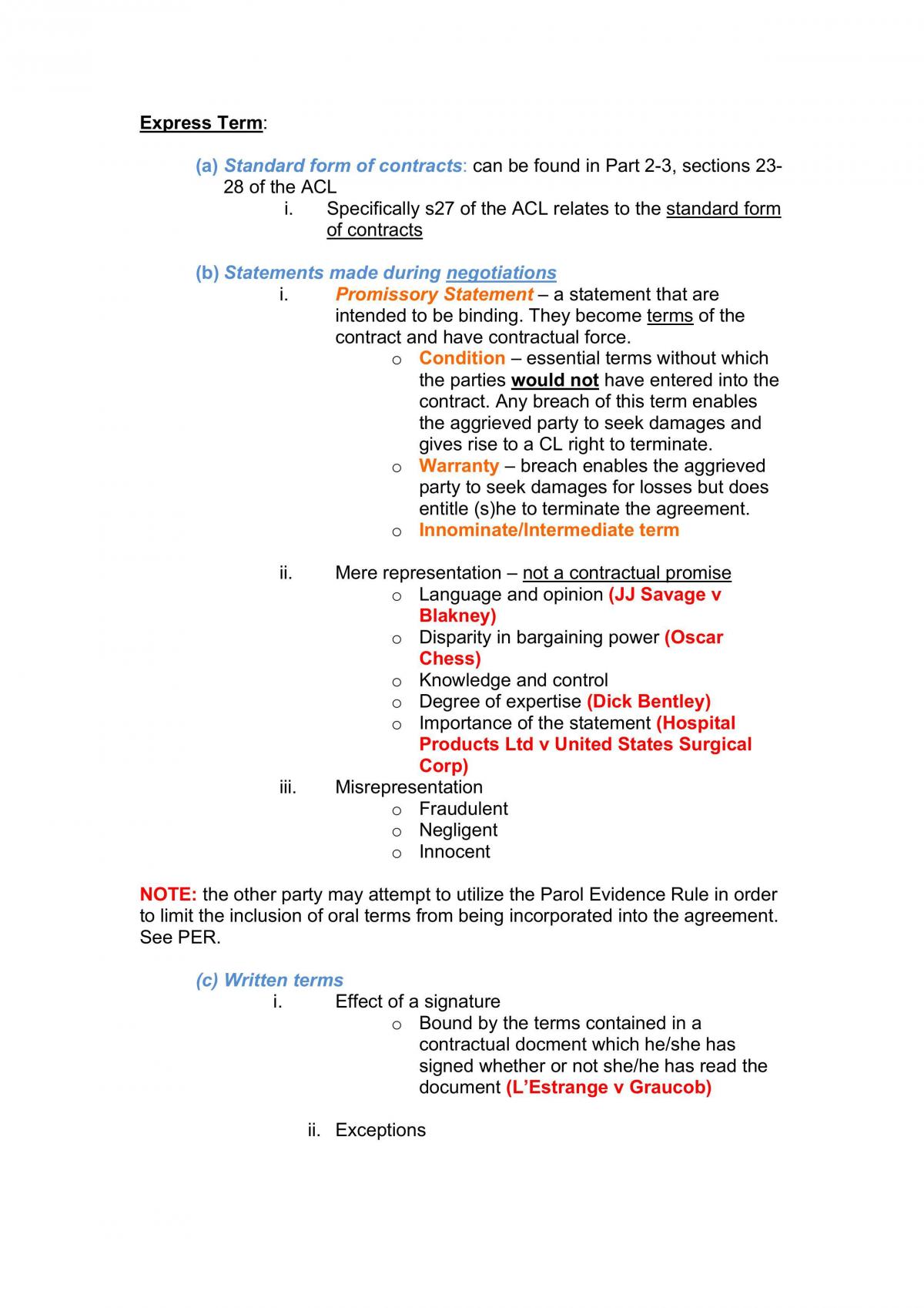 Complete Notes for Contracts  - Page 1