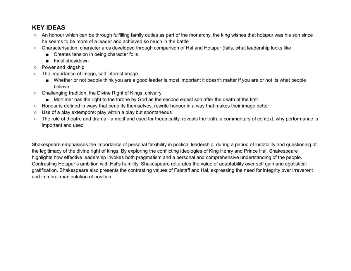 Full Study Notes Mod B Henry IV - Page 1
