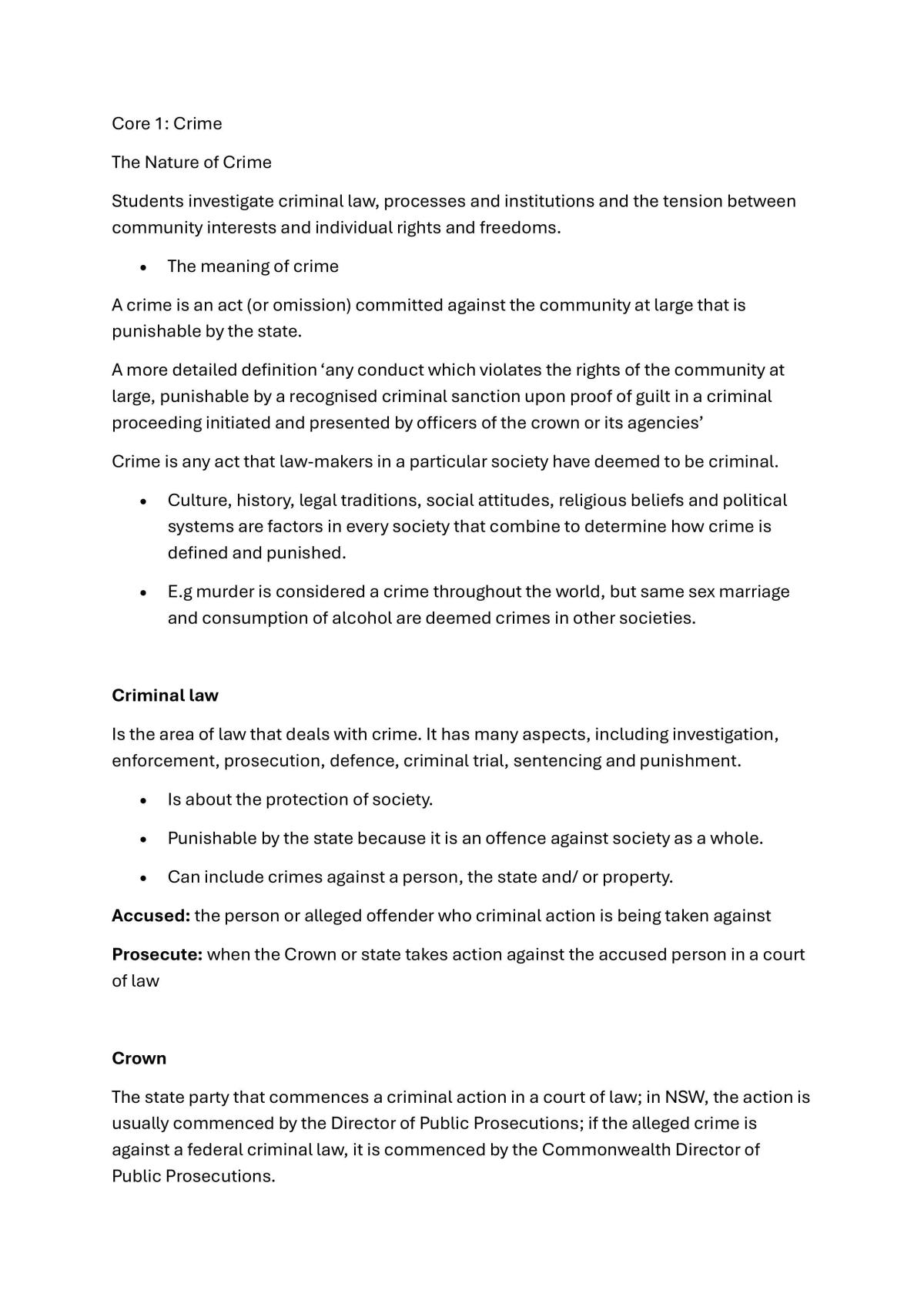Core 1: Crime - Page 1