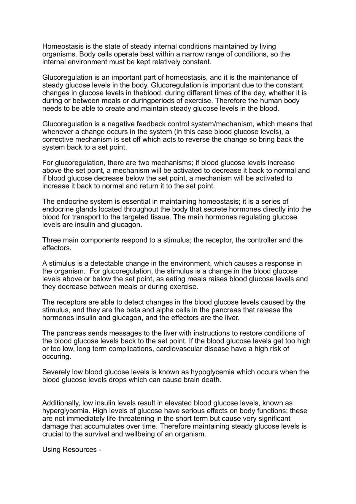 Homeostasis  - Page 1