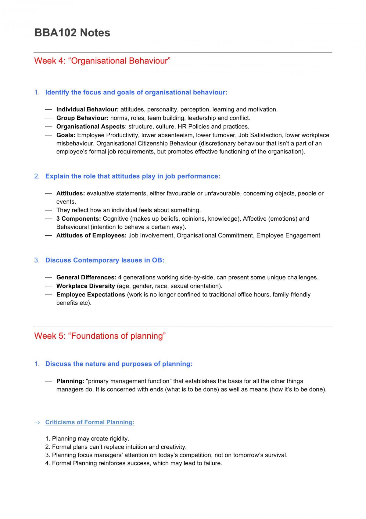 BBA102 Notes (Week 4 - 12) - Page 1