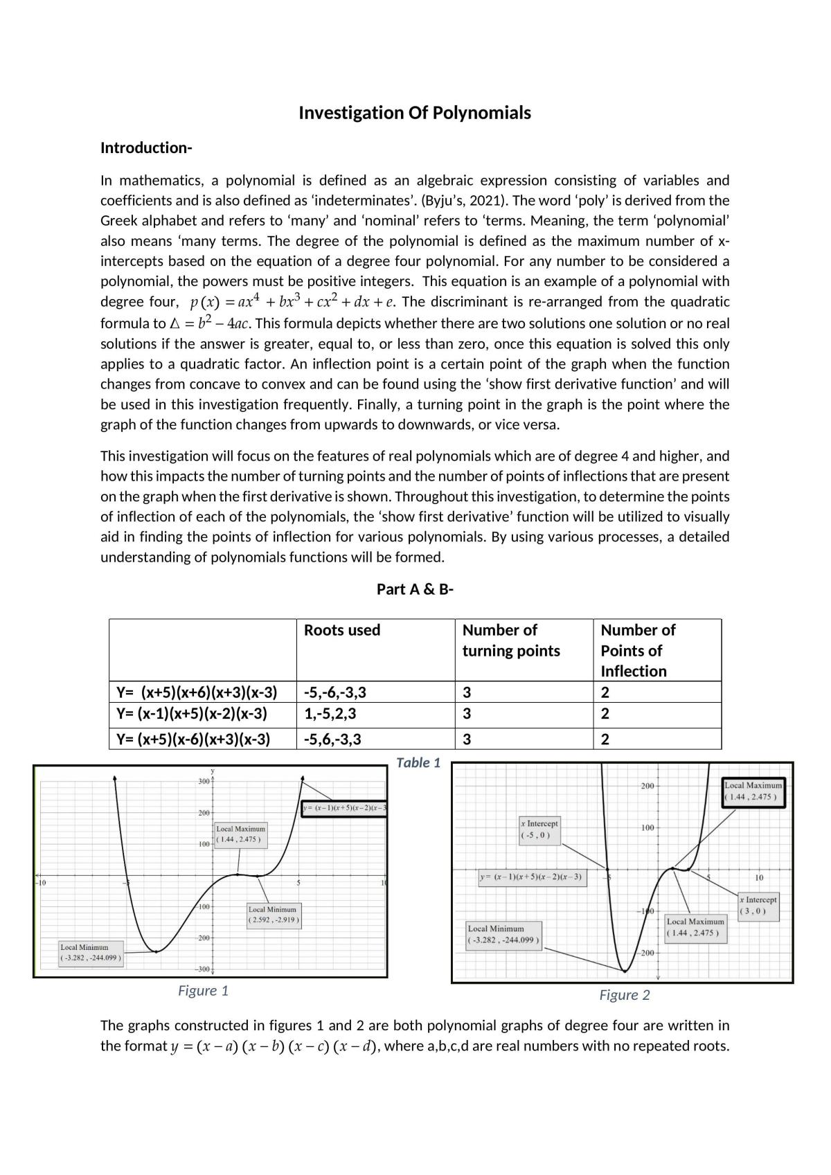 Investagation of Polynomials - Page 1