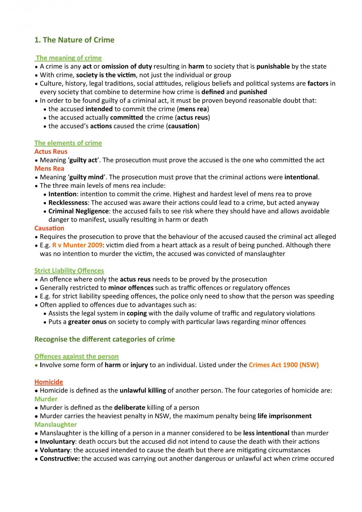 Full Study Notes - Crime - Page 1
