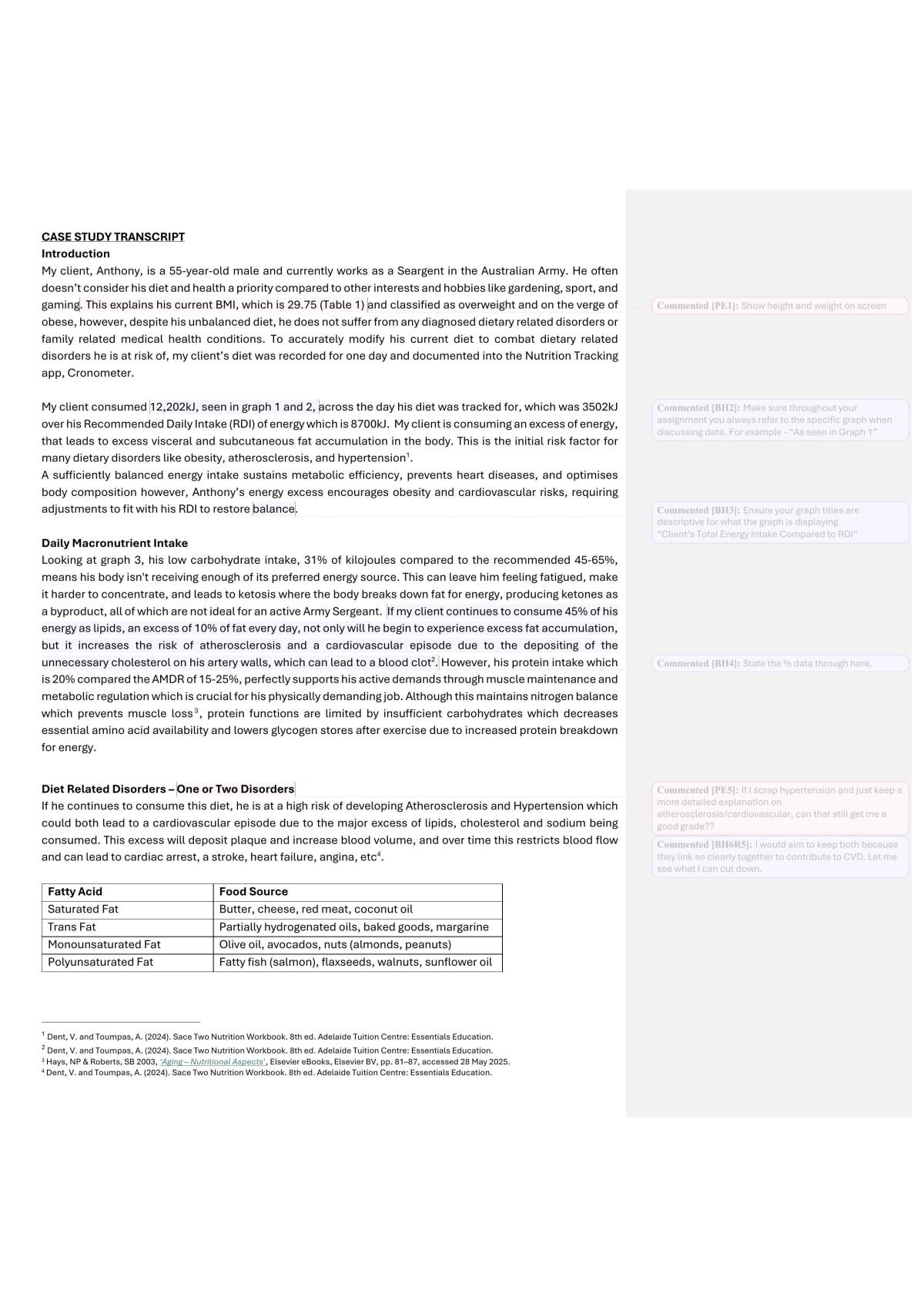 Assessment Type 1 Case Study Transcript - Page 1