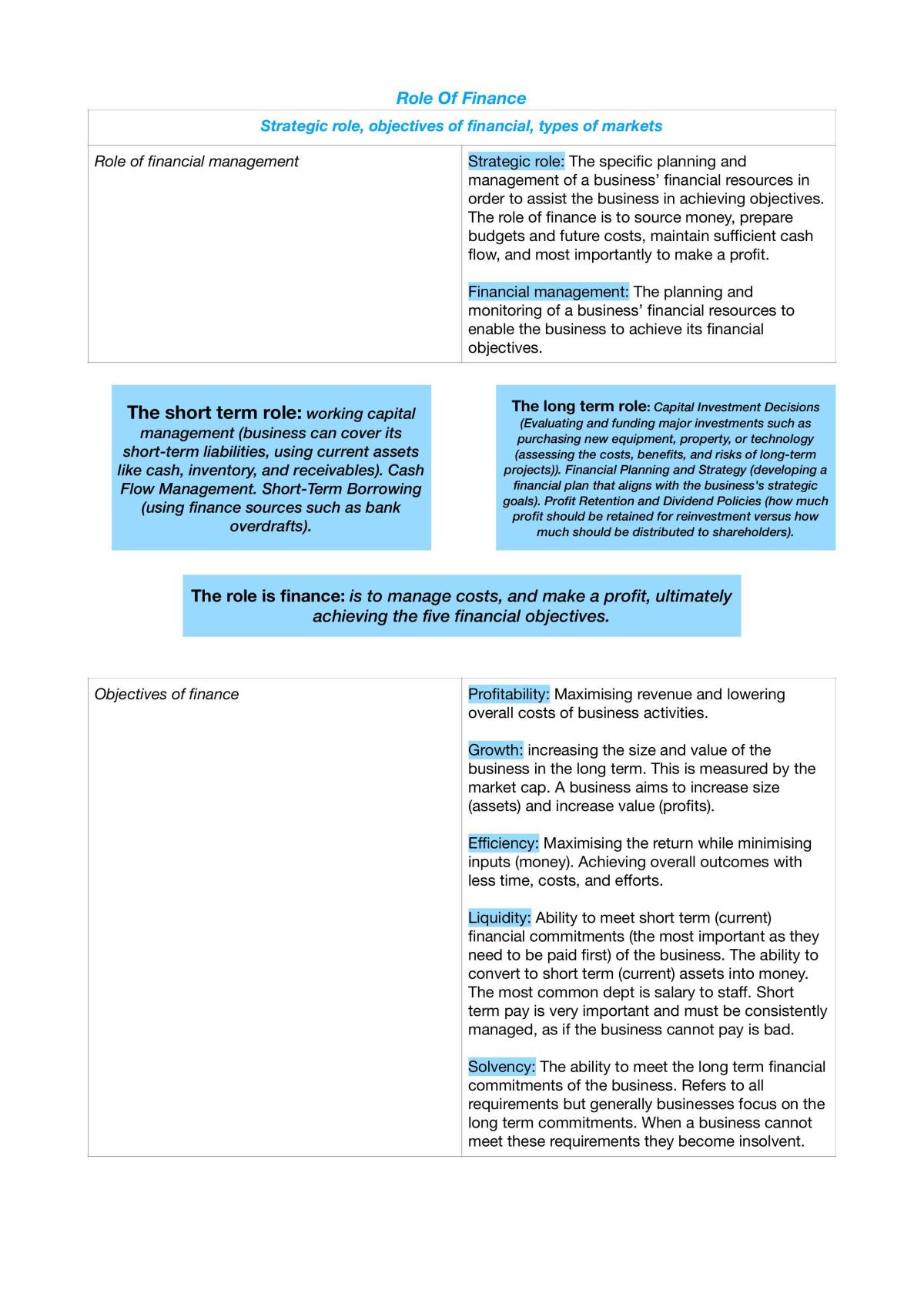 Finance Notes 2025 - Page 1