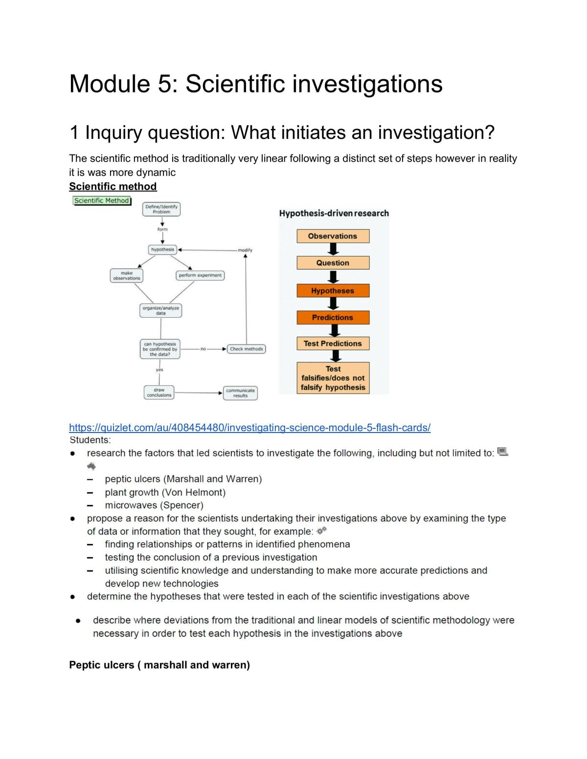 Complete Investigating Science Study Notes - Page 1