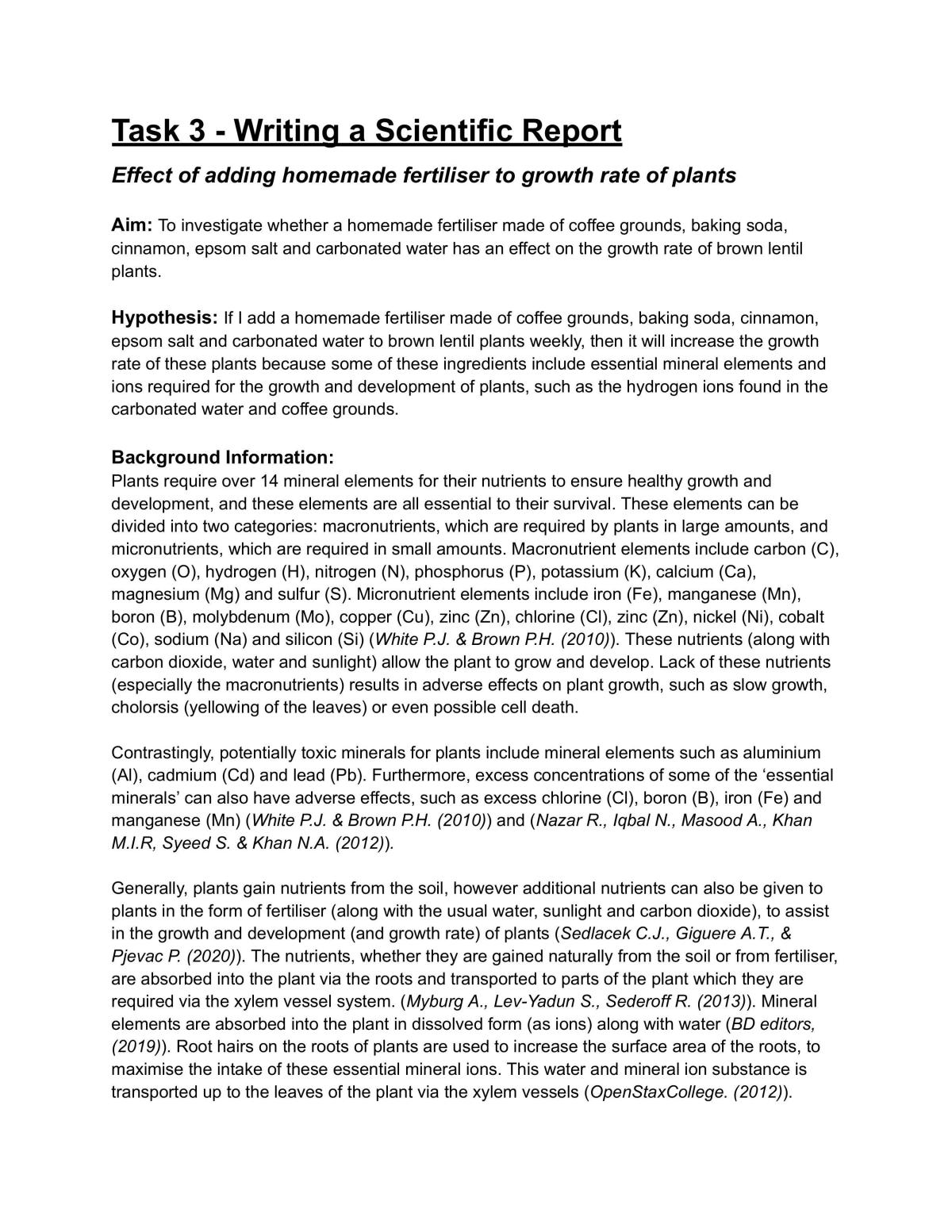 Task 3 Scientific Report - Page 1