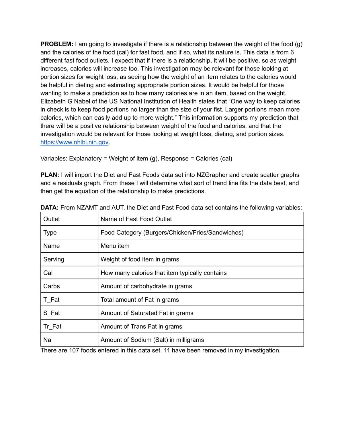 91581 Bivariate Assesment - Excellence - Page 1