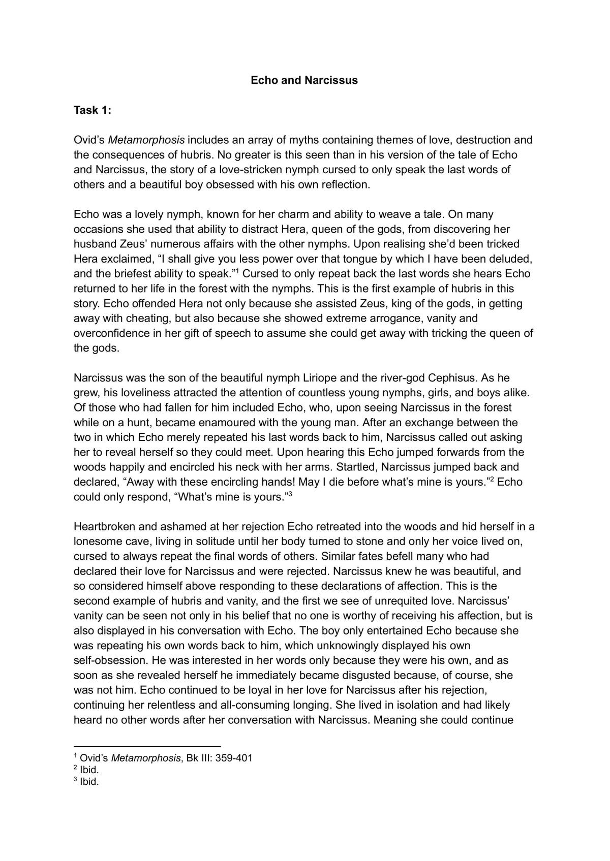 Internal Assessment Classical Studies 3.5 AS91398 - Page 1