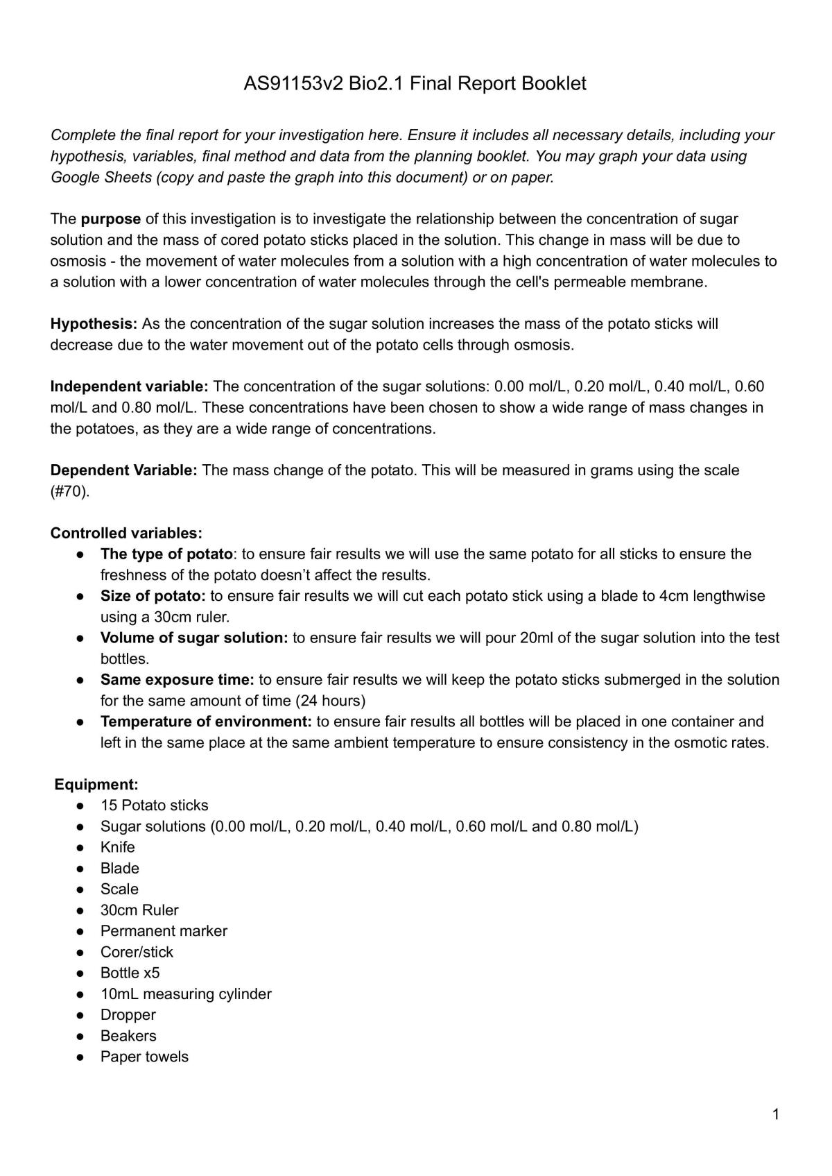 Bio 2.1 Assessment  - Page 1