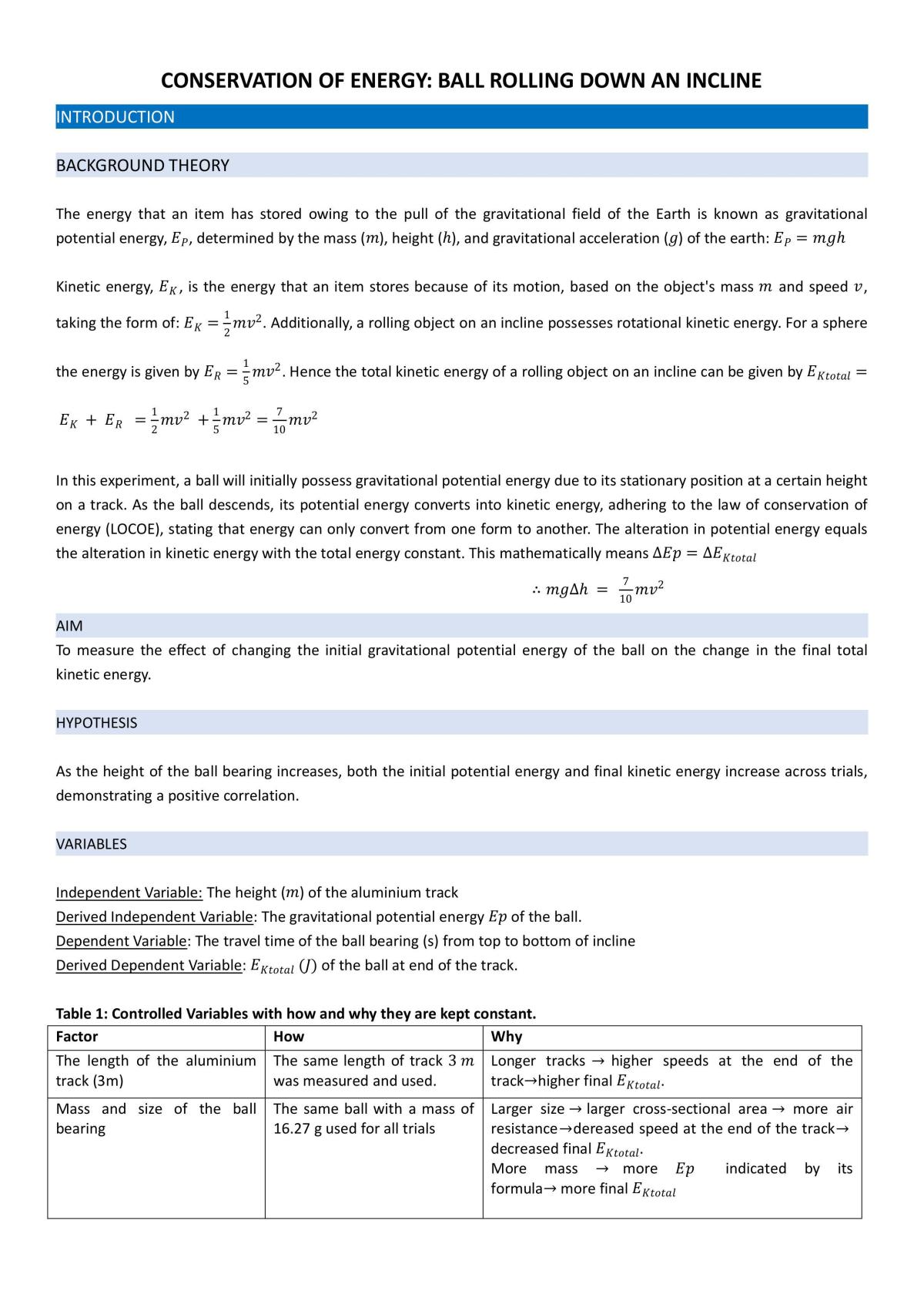Law of Conservation Prac - Page 1