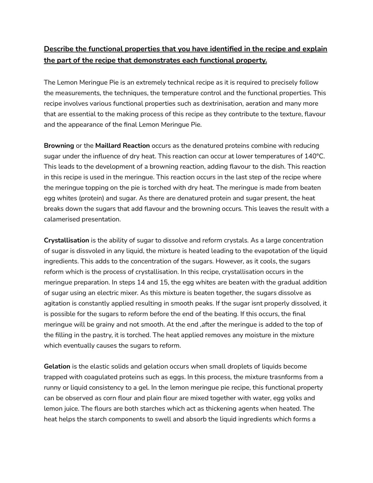 Food Tech Year 11 Assignment - Page 1