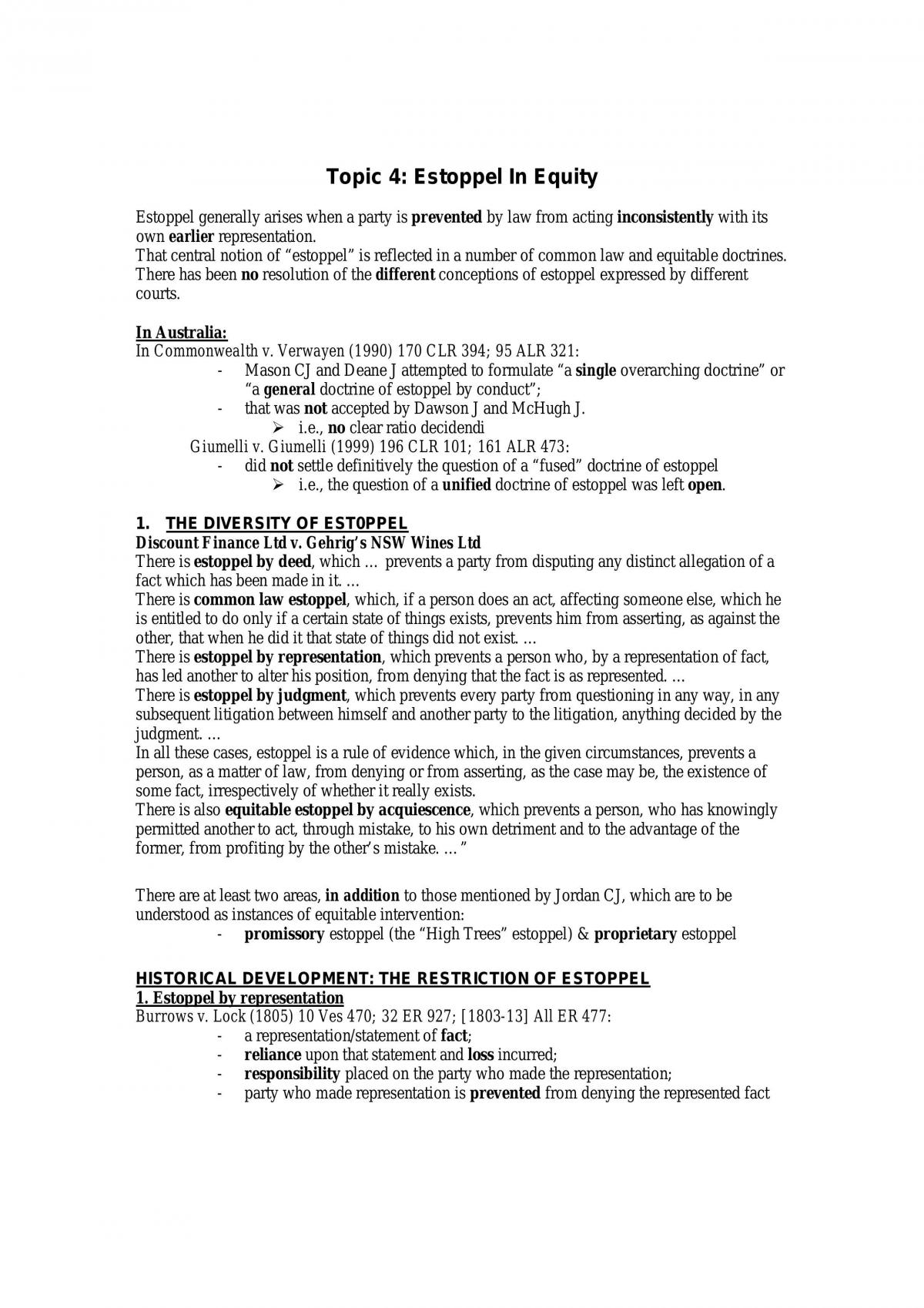 Estoppel - Page 1