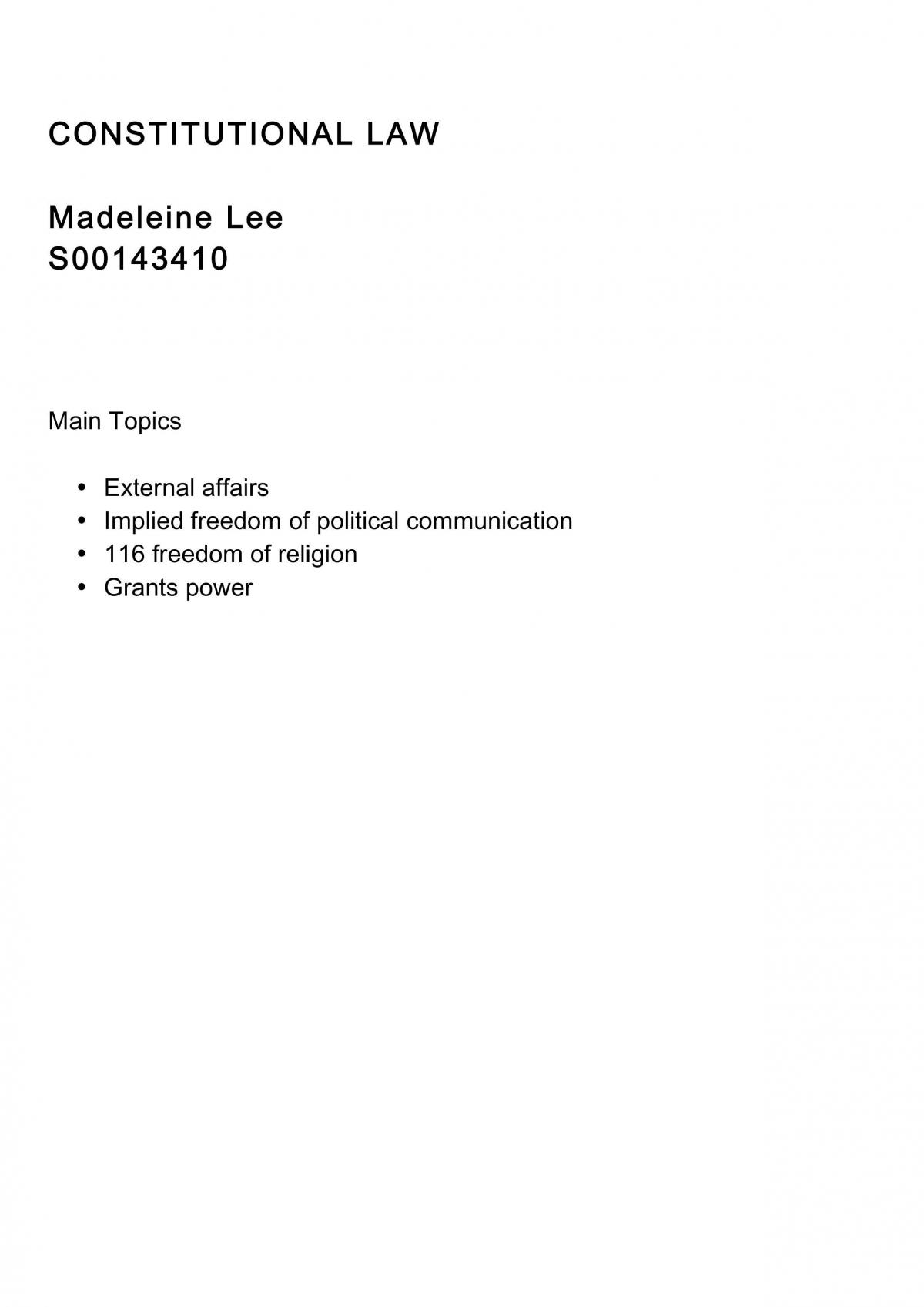 Constitutional Law Notes - Page 1