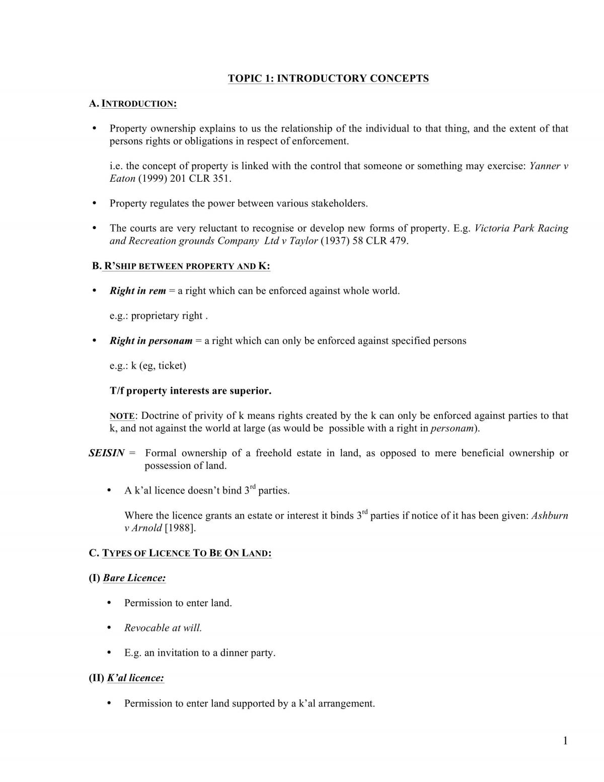 Full Exam Notes - Page 1