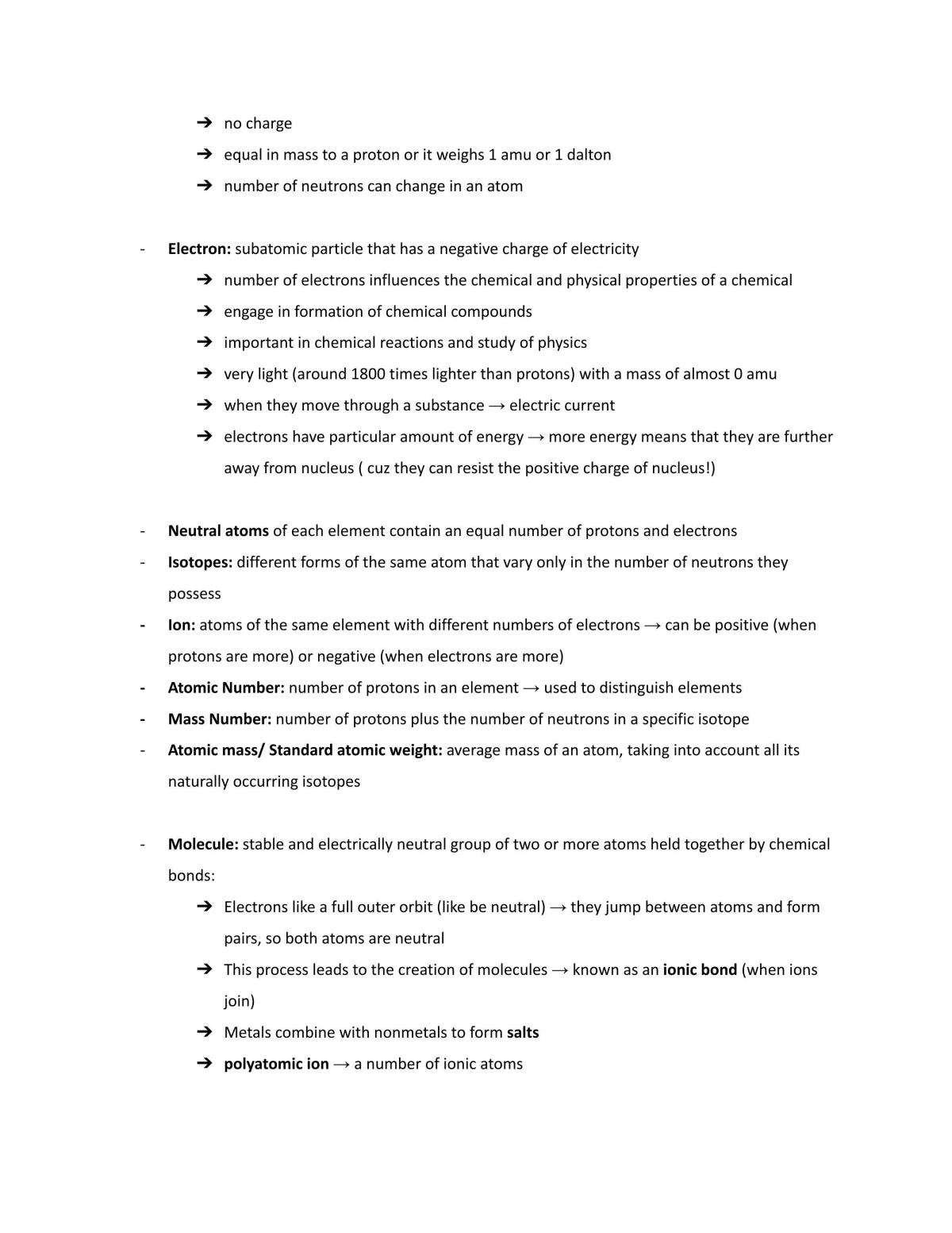 Atomic Structure Notes - Page 2