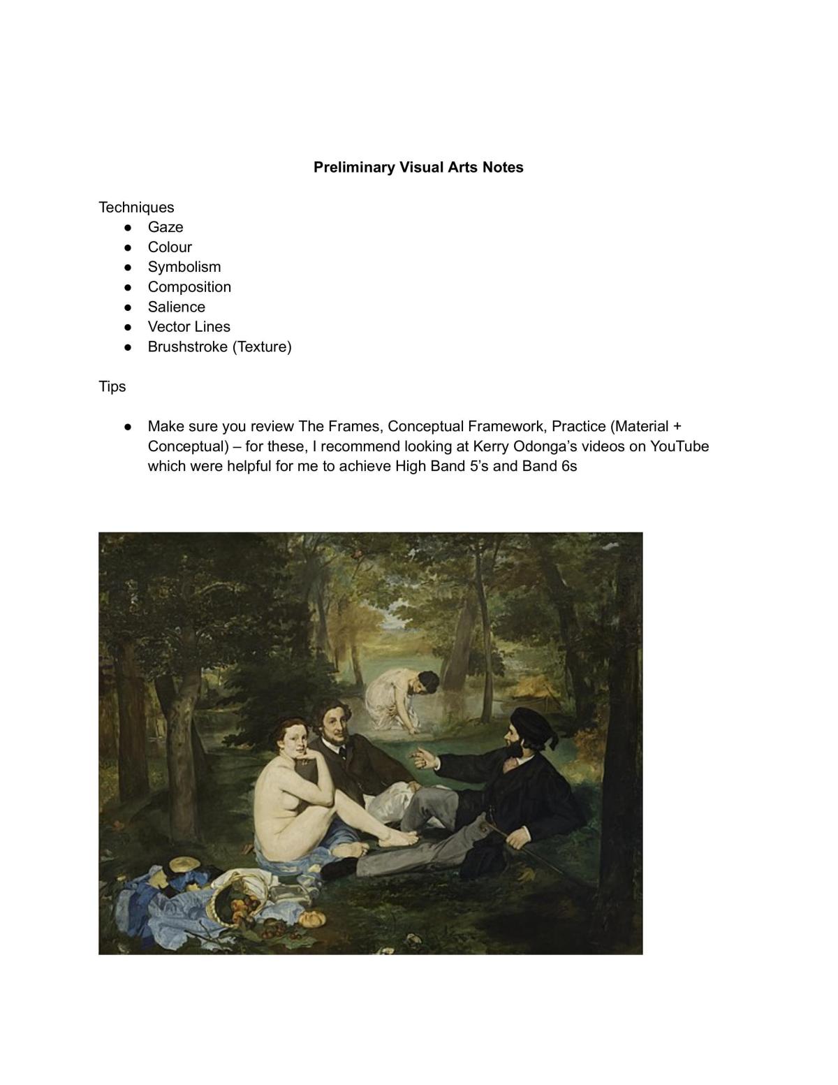 Visual Arts Complete Notes (Required for Exam) - Page 1