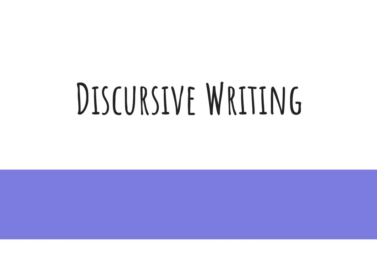 Discursive Writting - Page 1