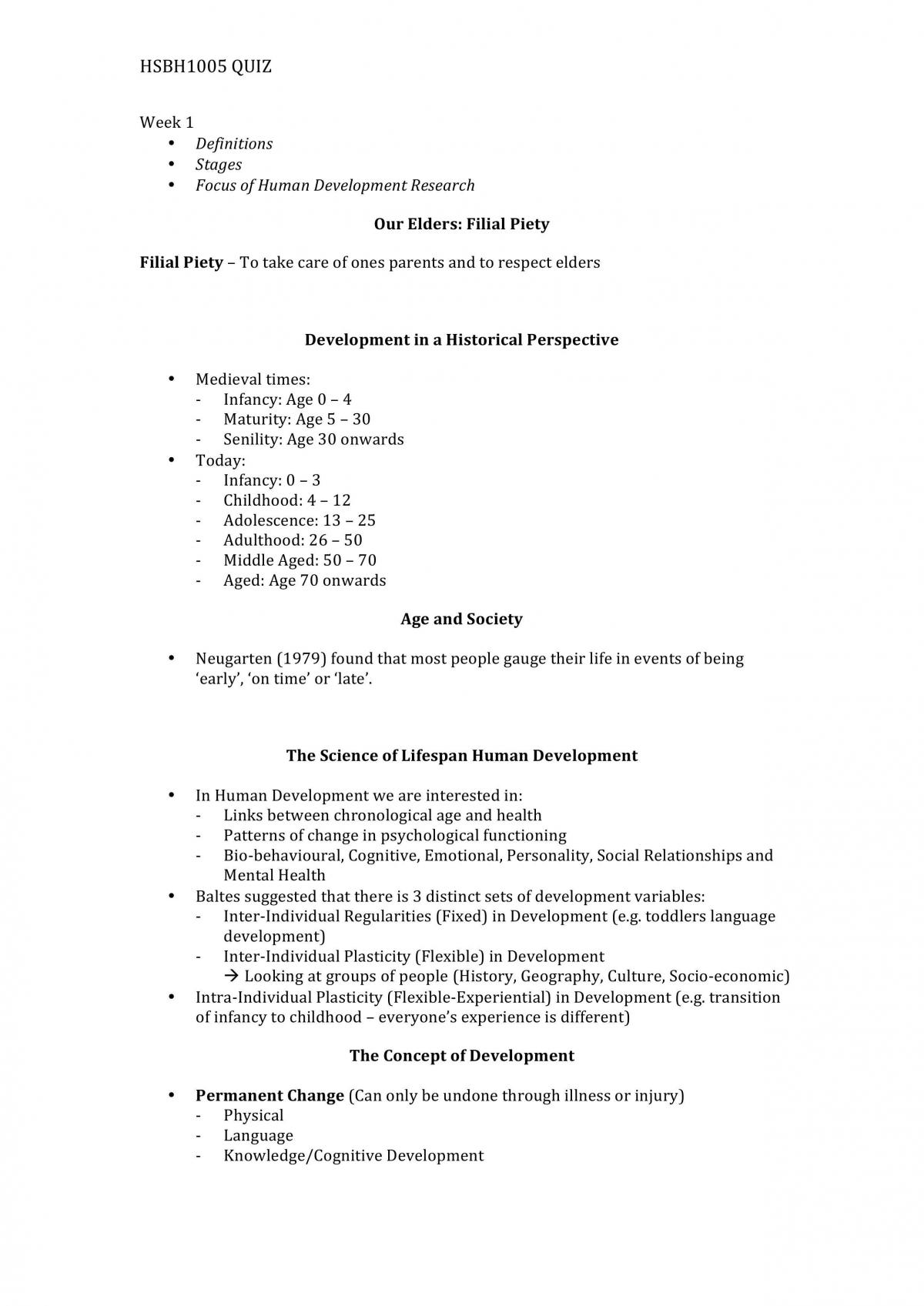 HSBH1005 Quiz notes - Page 1