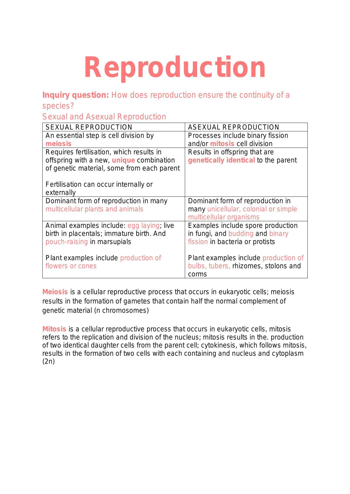 Full notes bio yr 12 hsc - Page 1