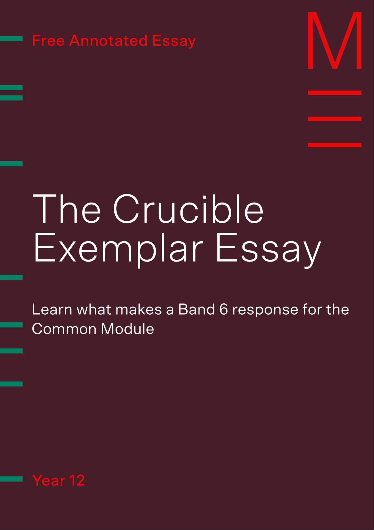 The crucible sample essay - Page 1