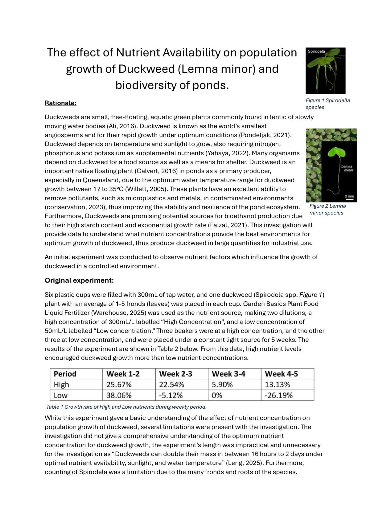 Biology IA2 - Page 1