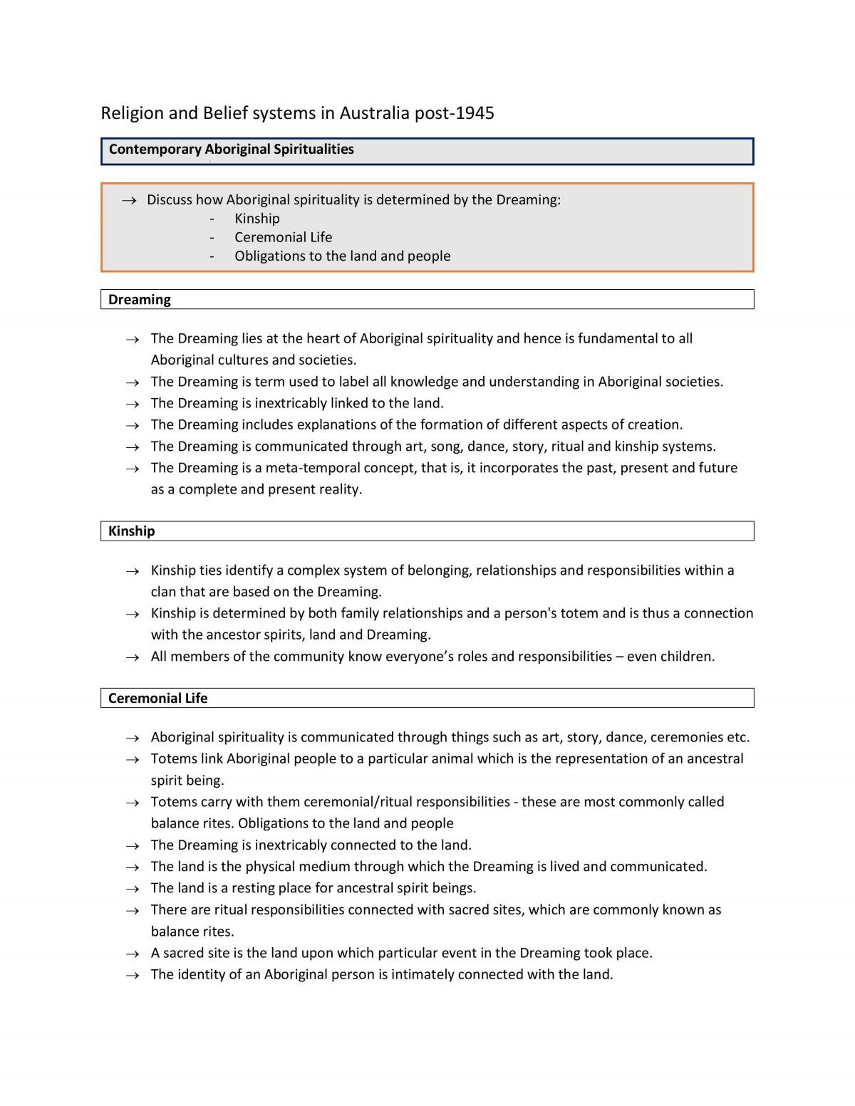 Summary Notes - Page 1