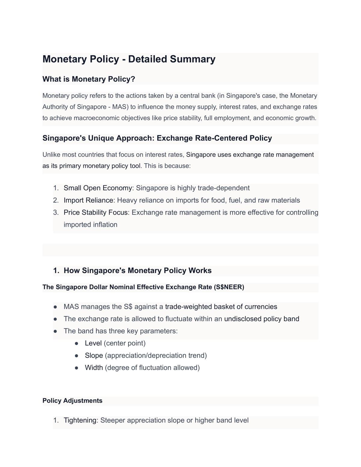 H1 Econs Monetary Policy - Page 1