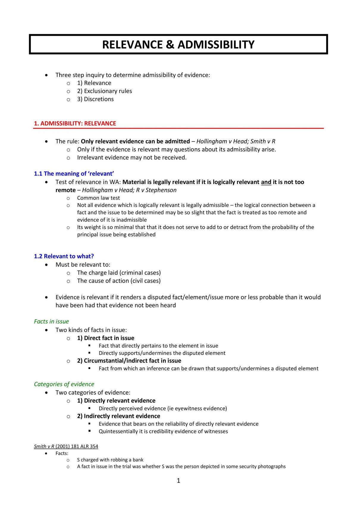 Evidence - Page 1