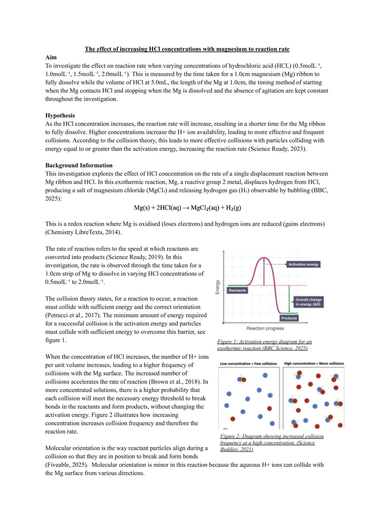 Chemistry Depth Study - Page 1