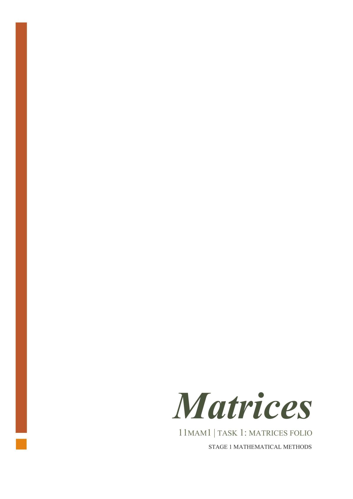 Matrices Folio - Page 1