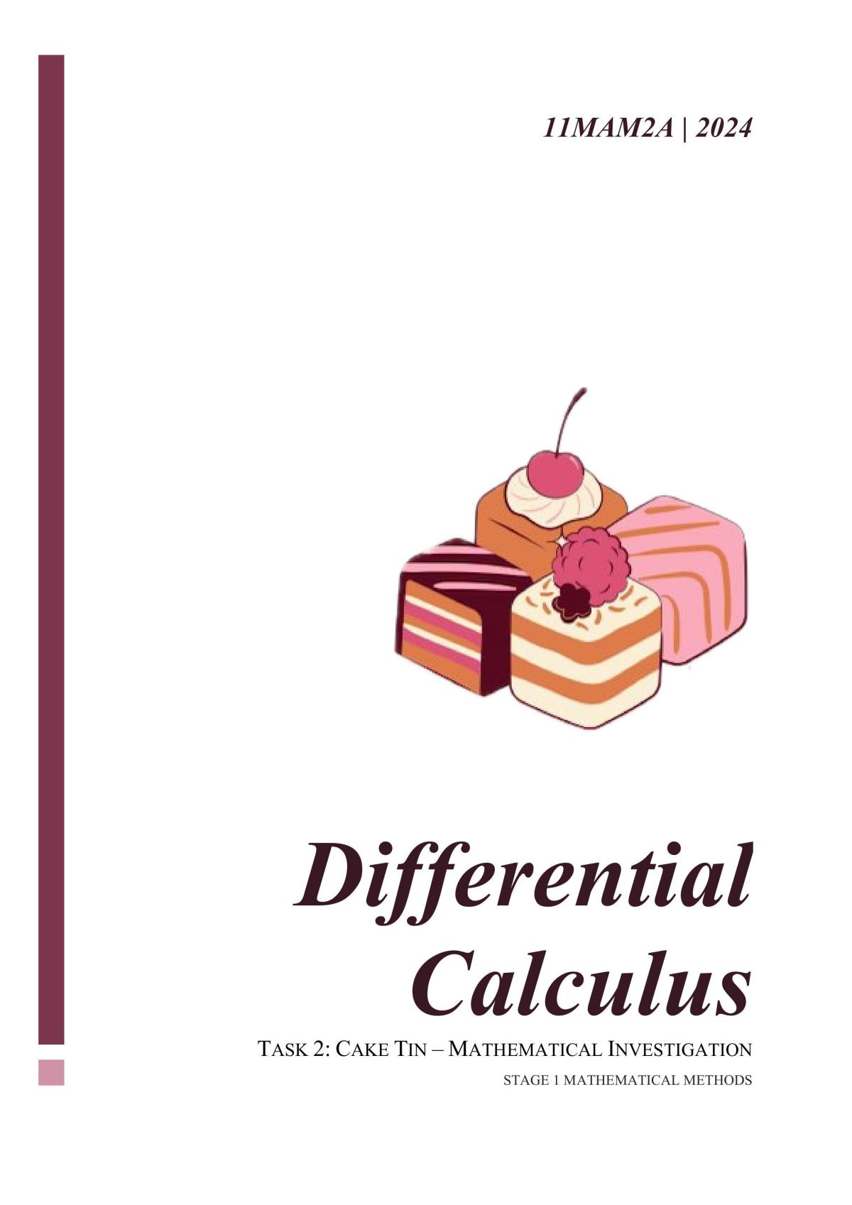 Differential Calculus Folio - Page 1