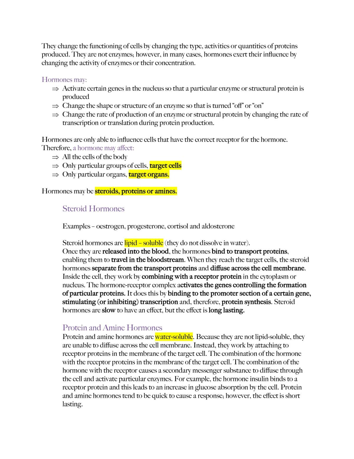 Endocrine System - Human Perspectives Chapter 2 Notes - Page 2