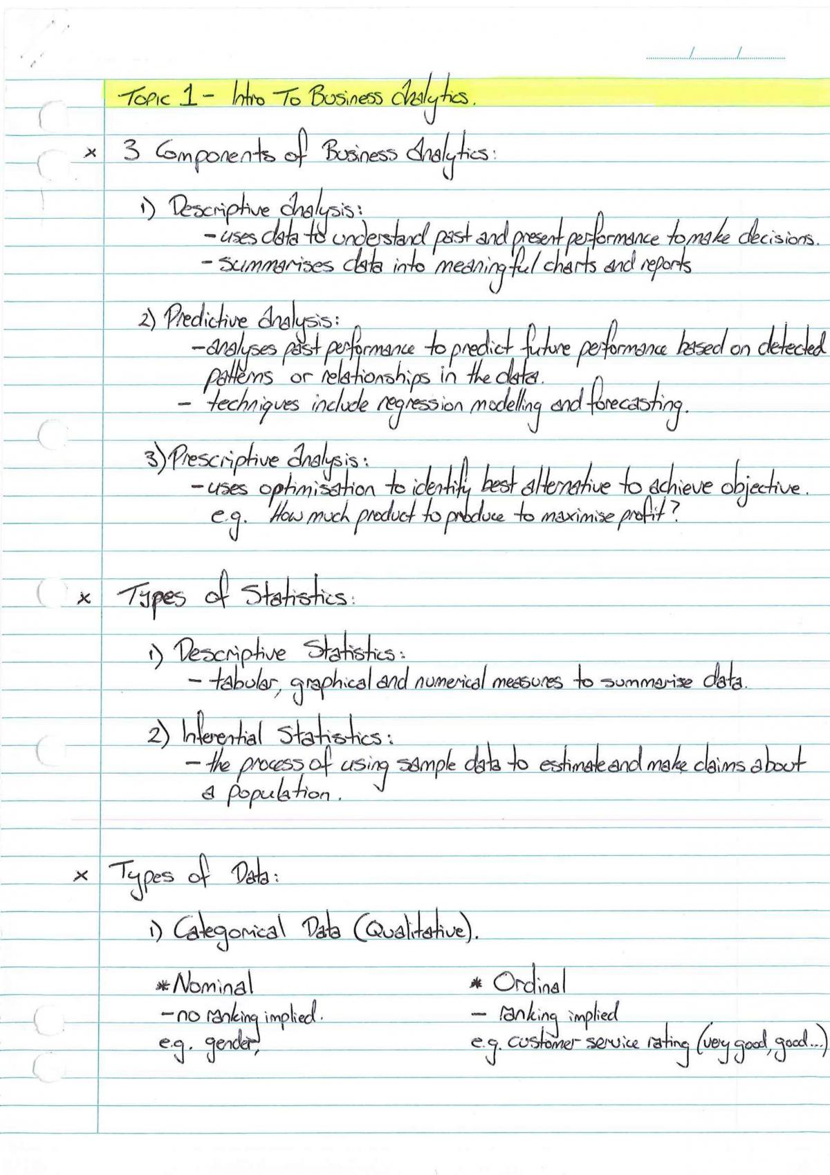 MIS171 Complete Course Notes - Page 1