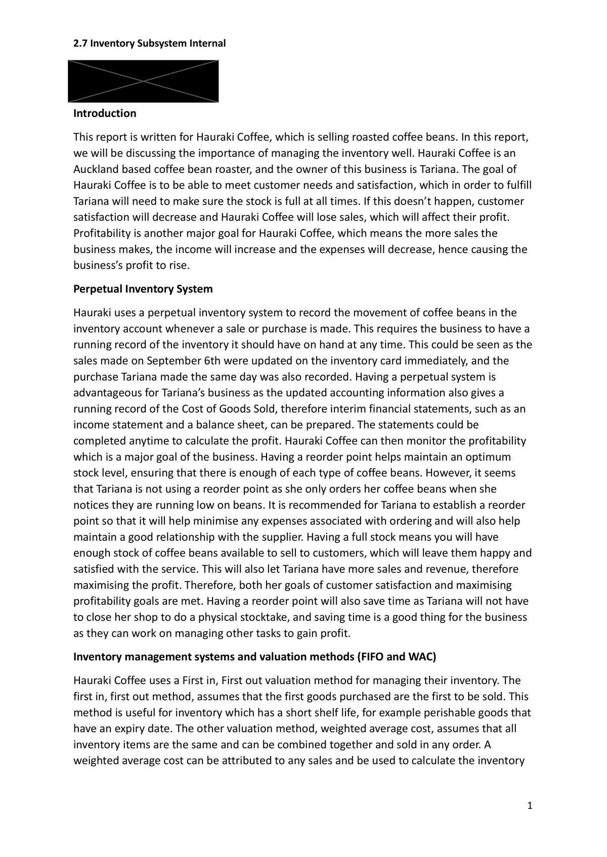 2.7 Inventory Subsystem Internal Level 2  - Page 1