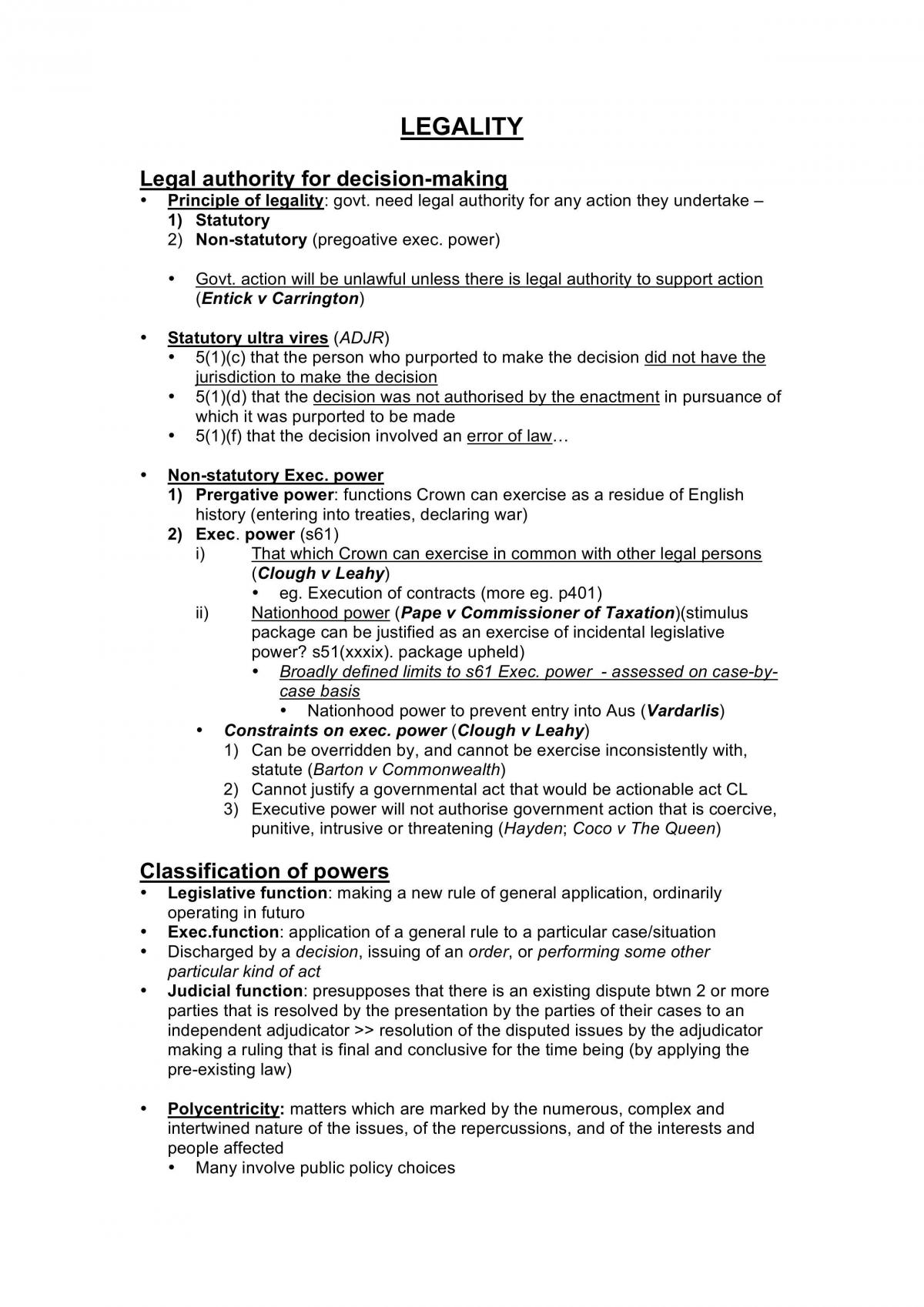 Administrative Law - Page 1