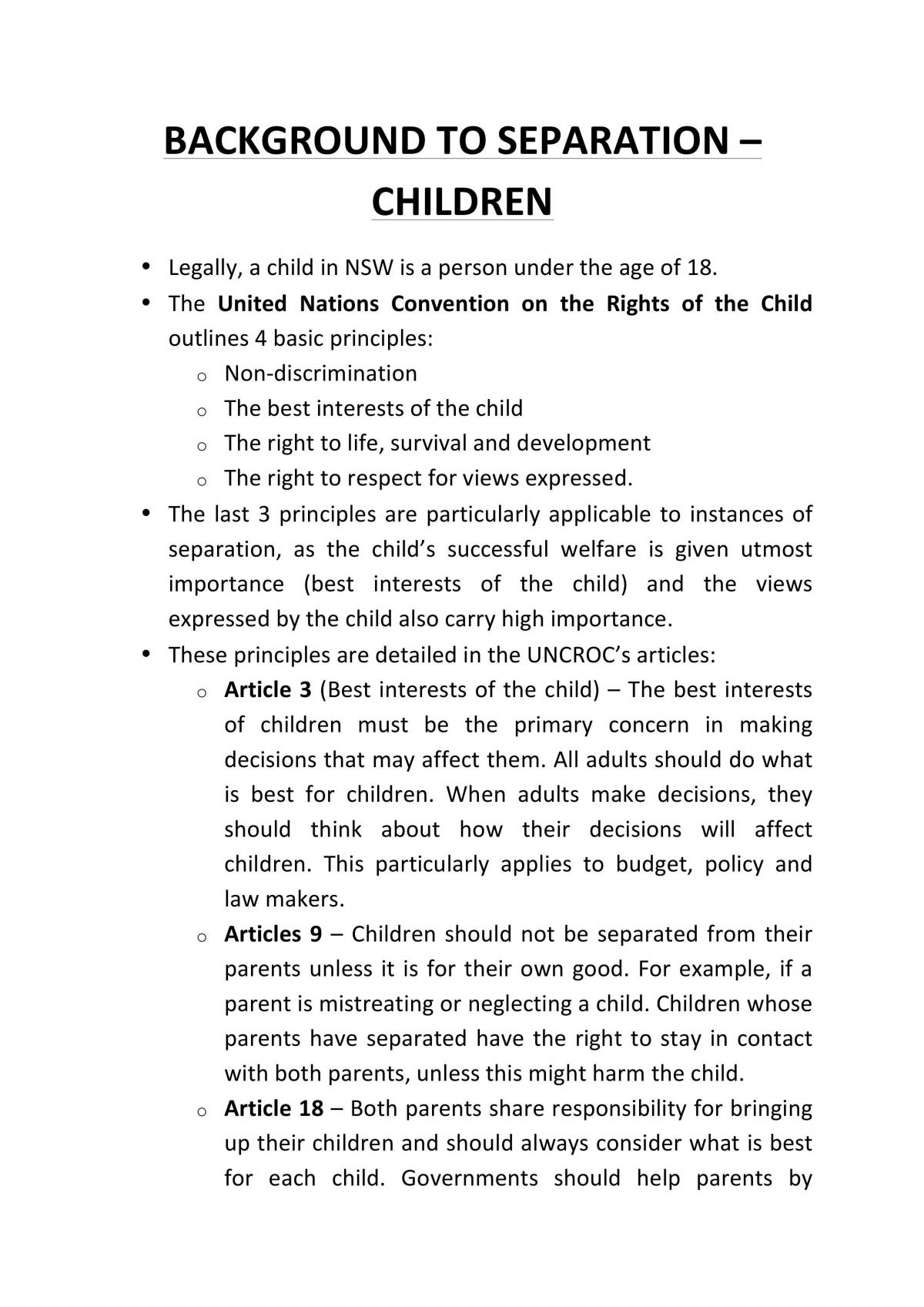 Legal Studies Subject Study Notes - Page 1