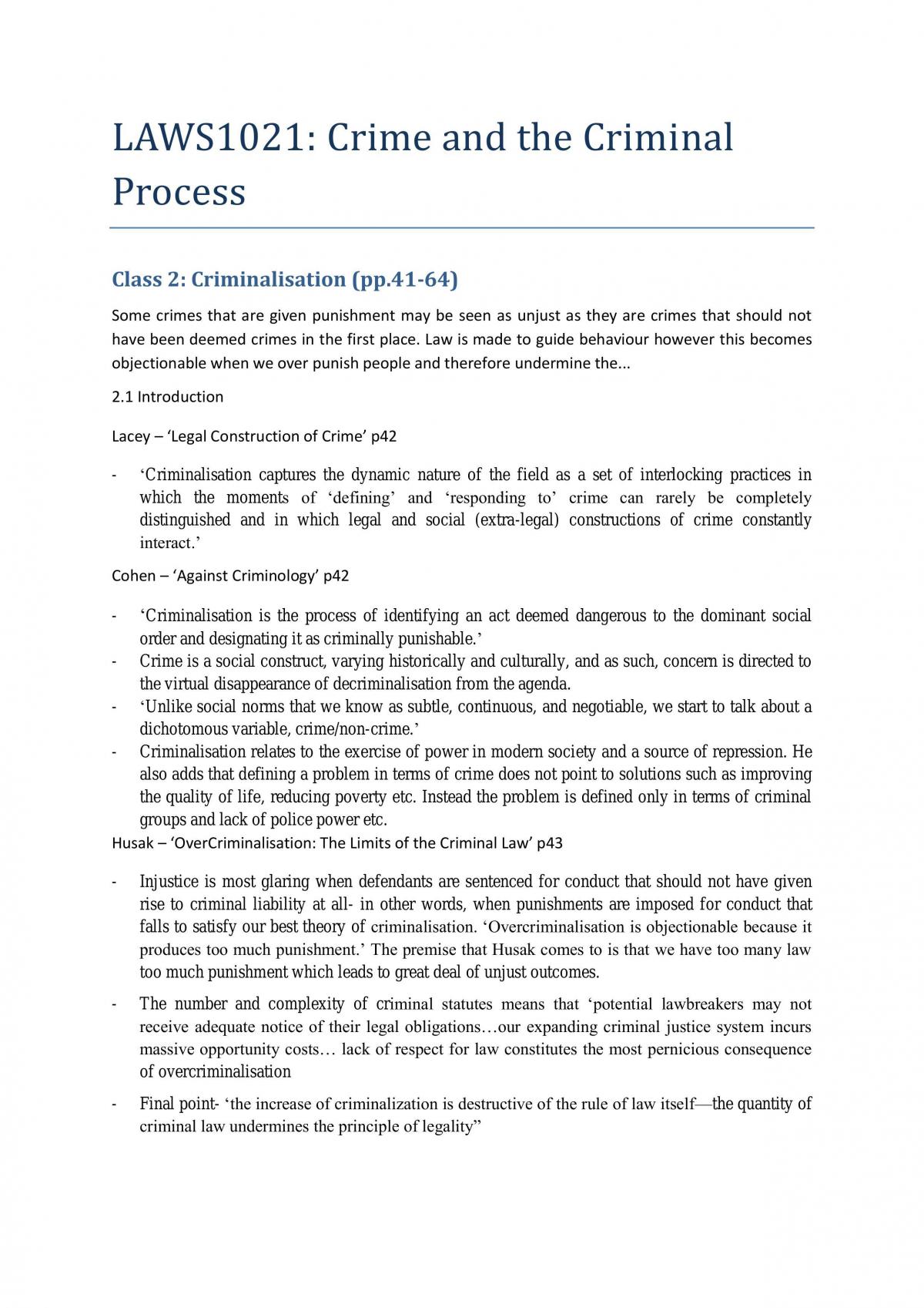 Comprehensive Notes For Criminal Process - Page 1