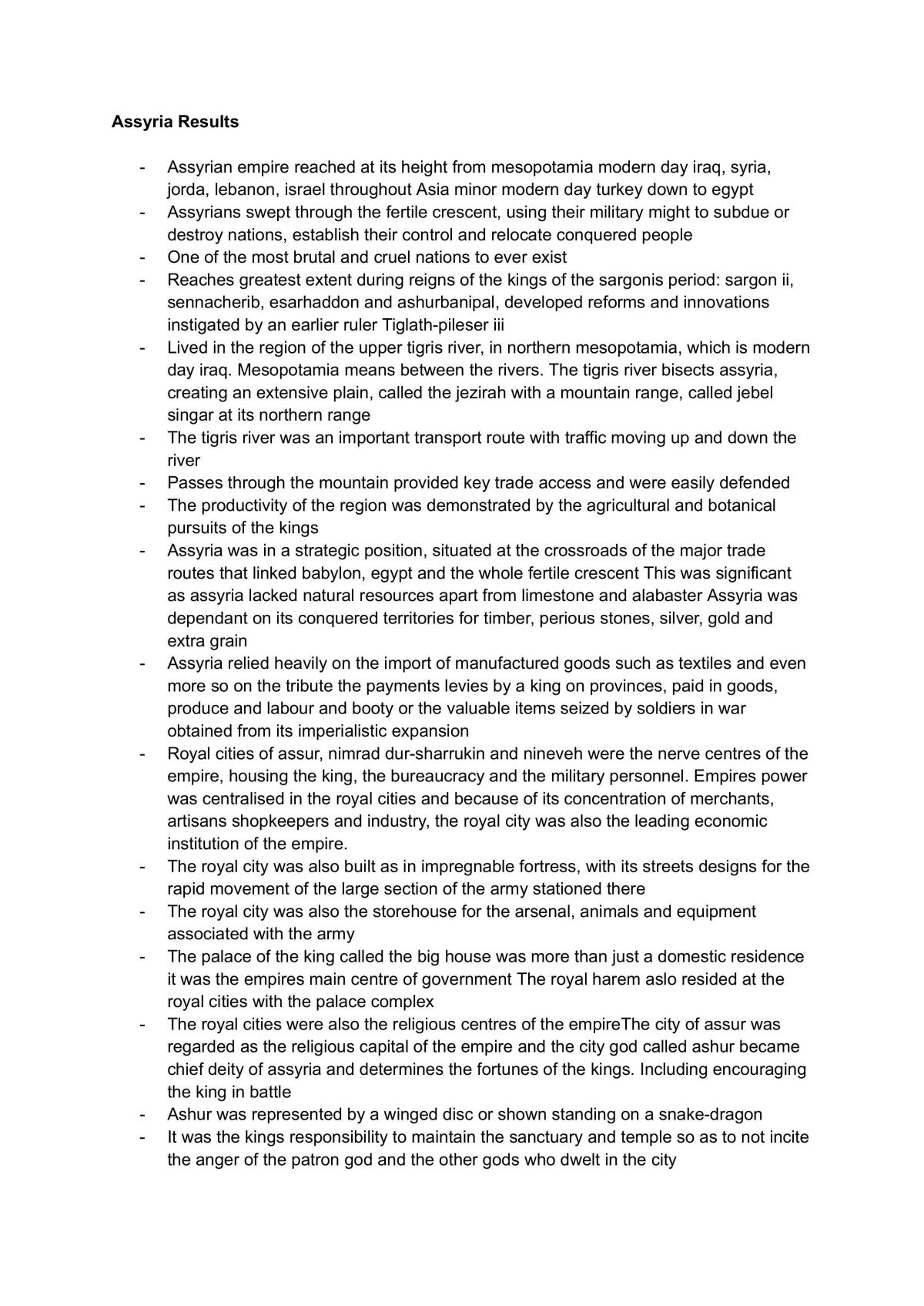 Assyria complete notes - Page 1