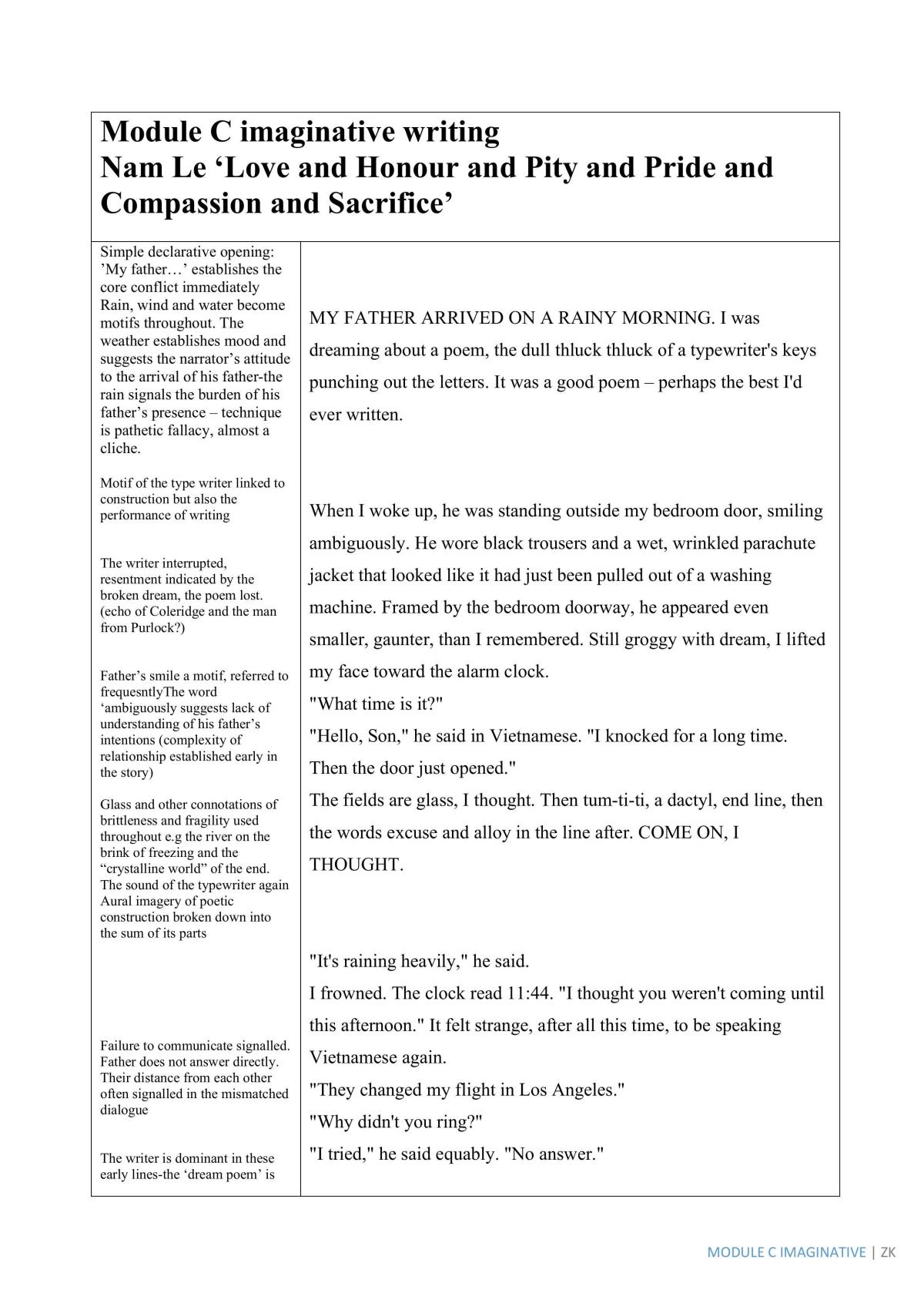 The Crafty Feeling - Module C Prescribed Text - Annotated - Page 1