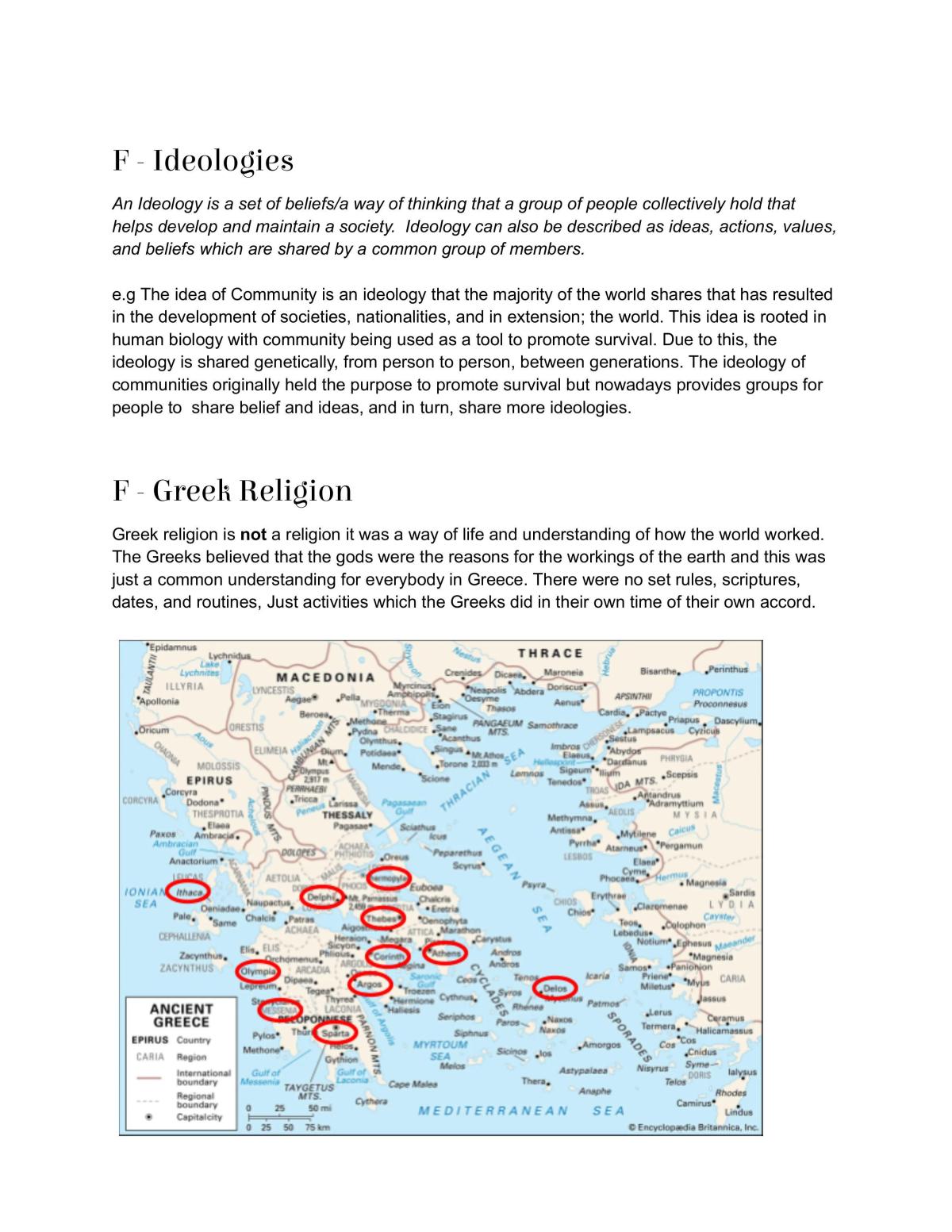 Greek Philosophers and Ideologies Topic notes - Page 1