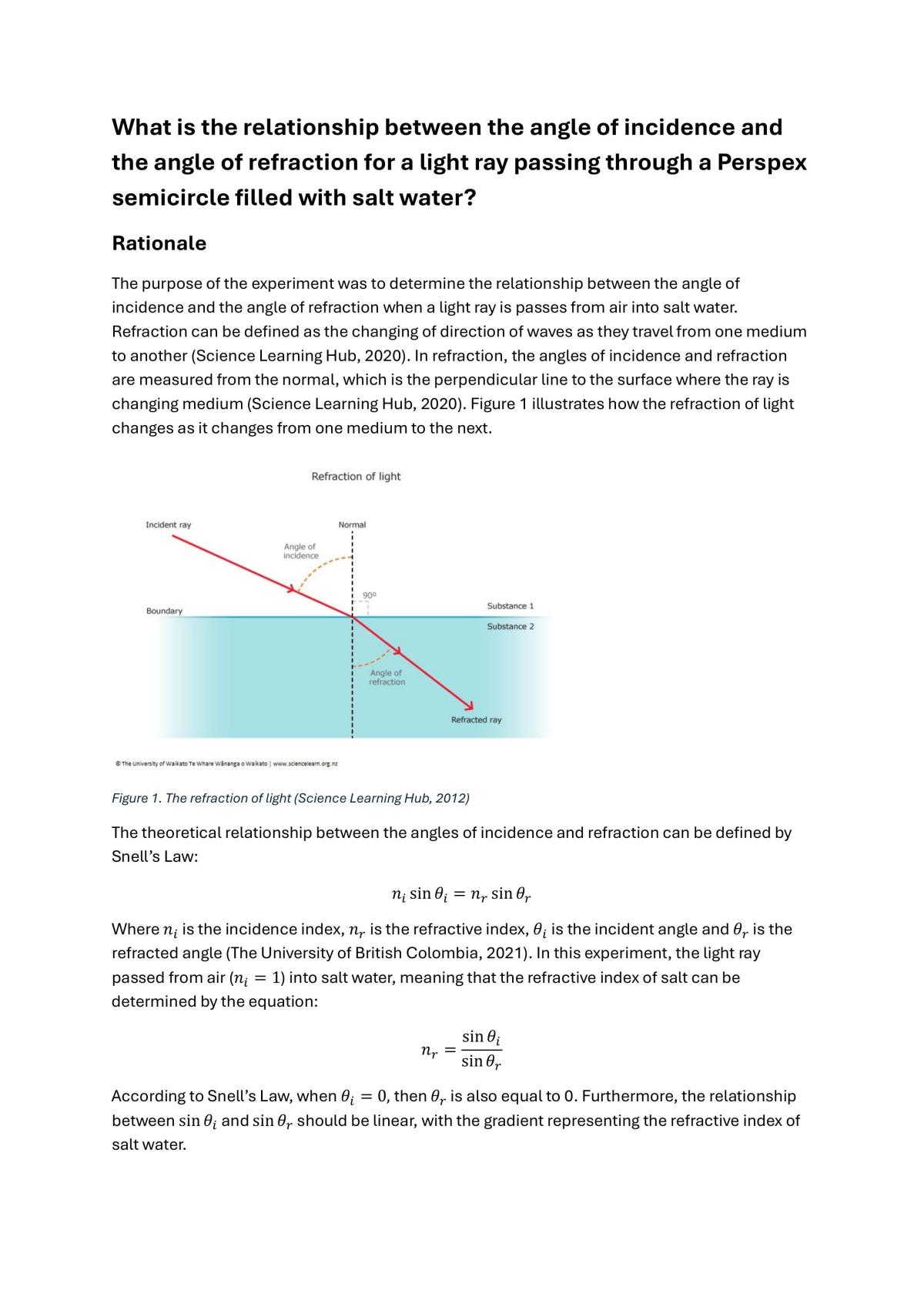 Yr 11 Physics IA2 - Page 1