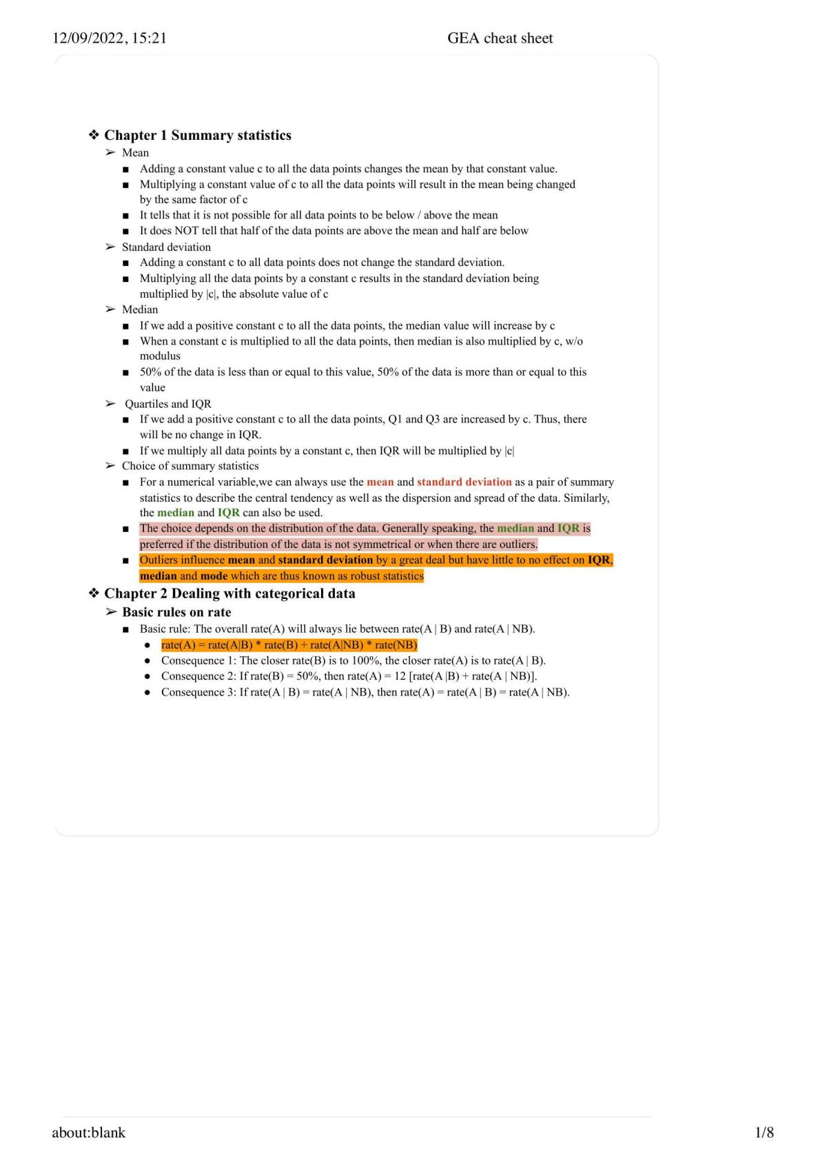 Cheat Sheet gea1000 - Page 1