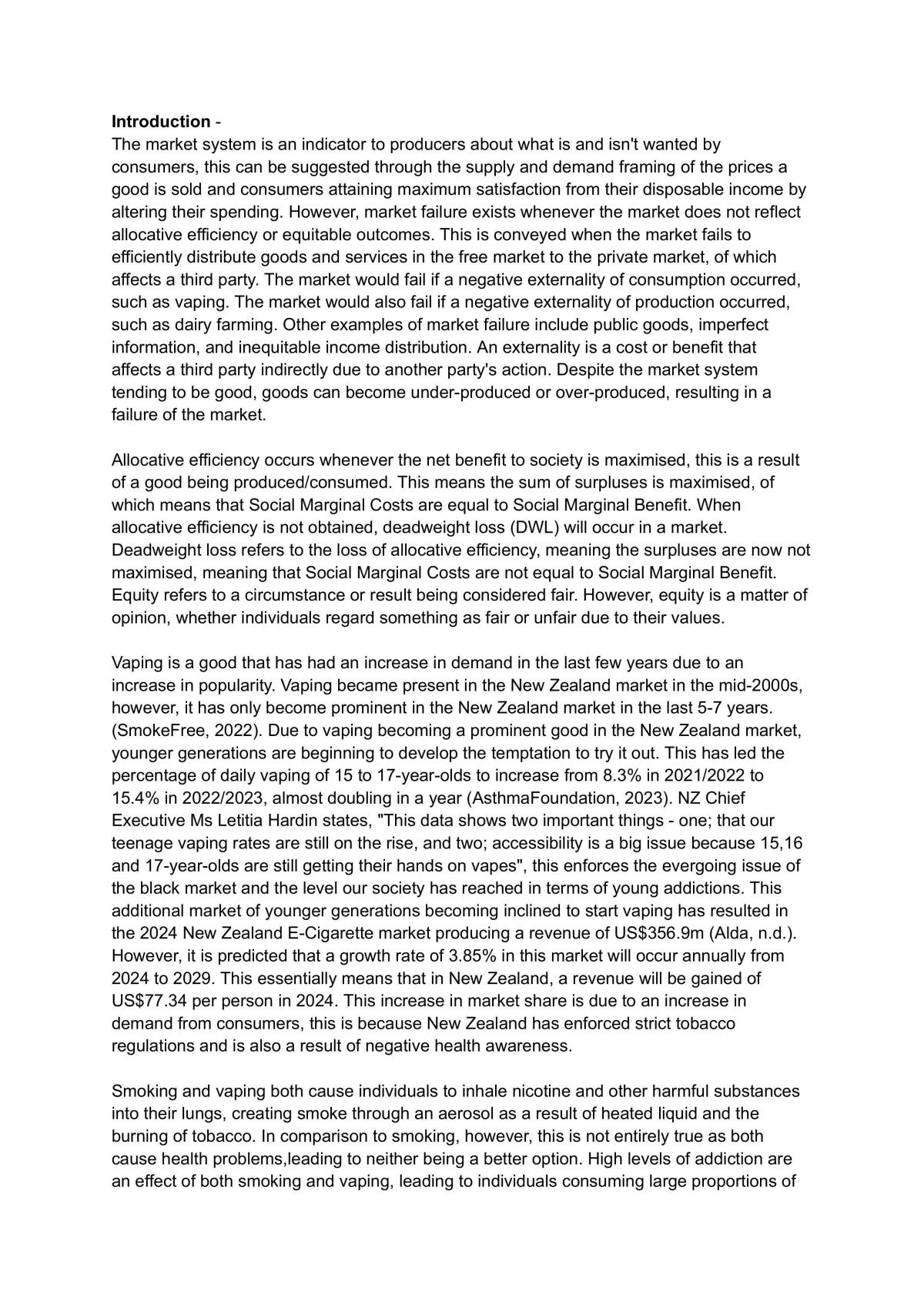Economics 3.4 - Market Failure  - Page 1